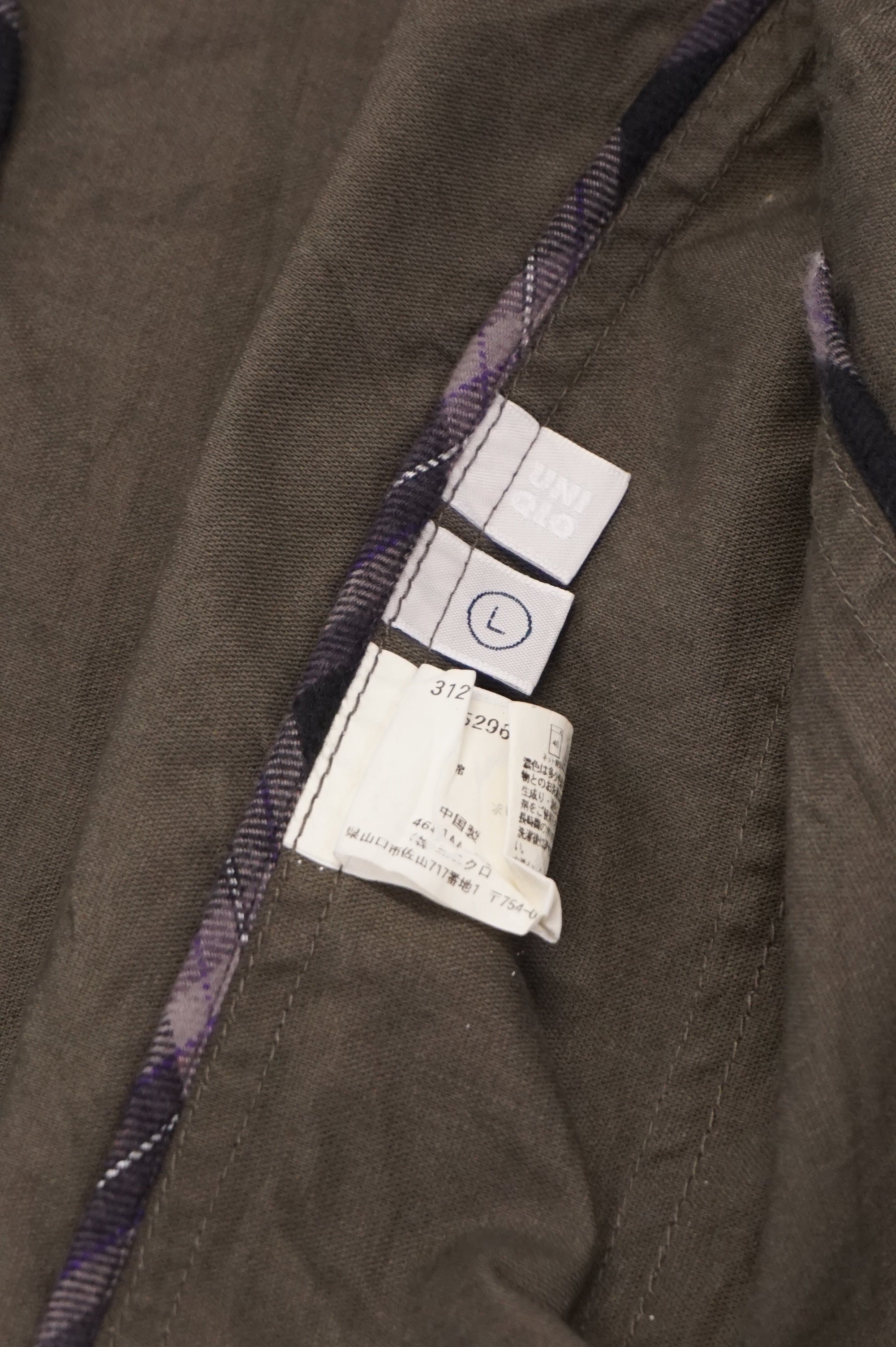 (L) UNIQLO Vintage-wash Cotton Work Blazer