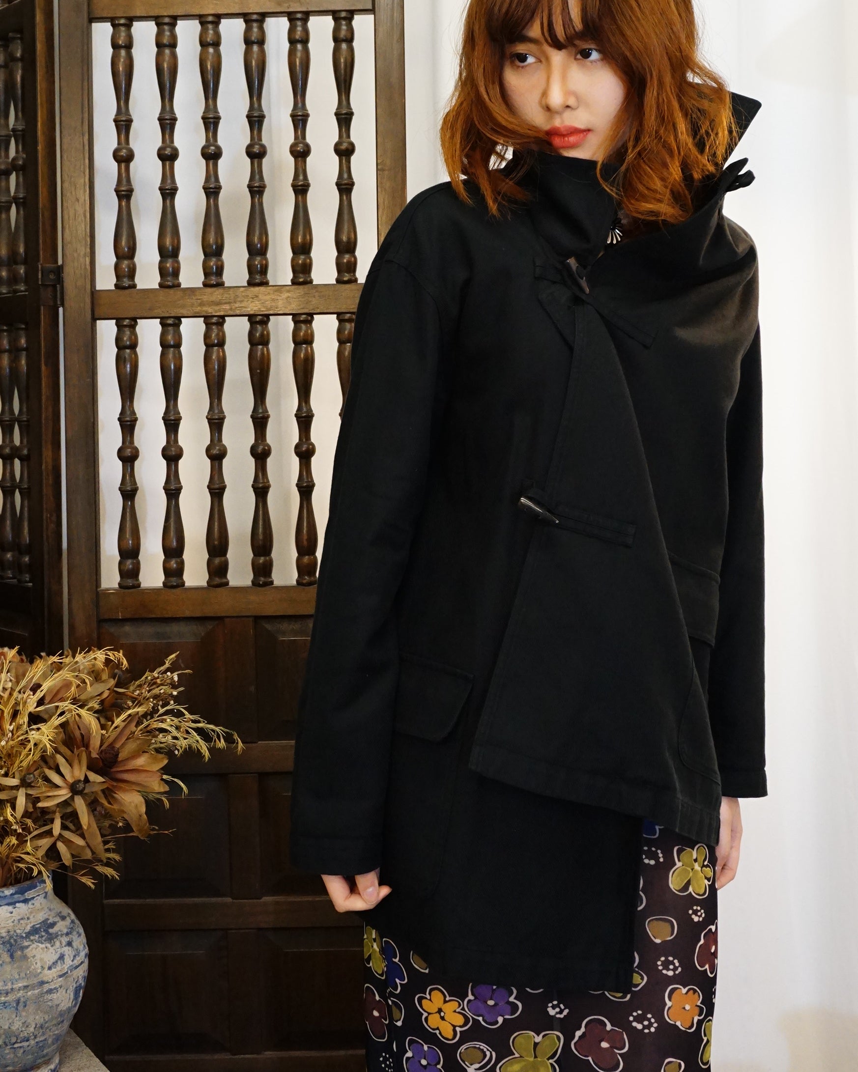 PLANTATION Black Toggle Work Jacket c.Late 90s