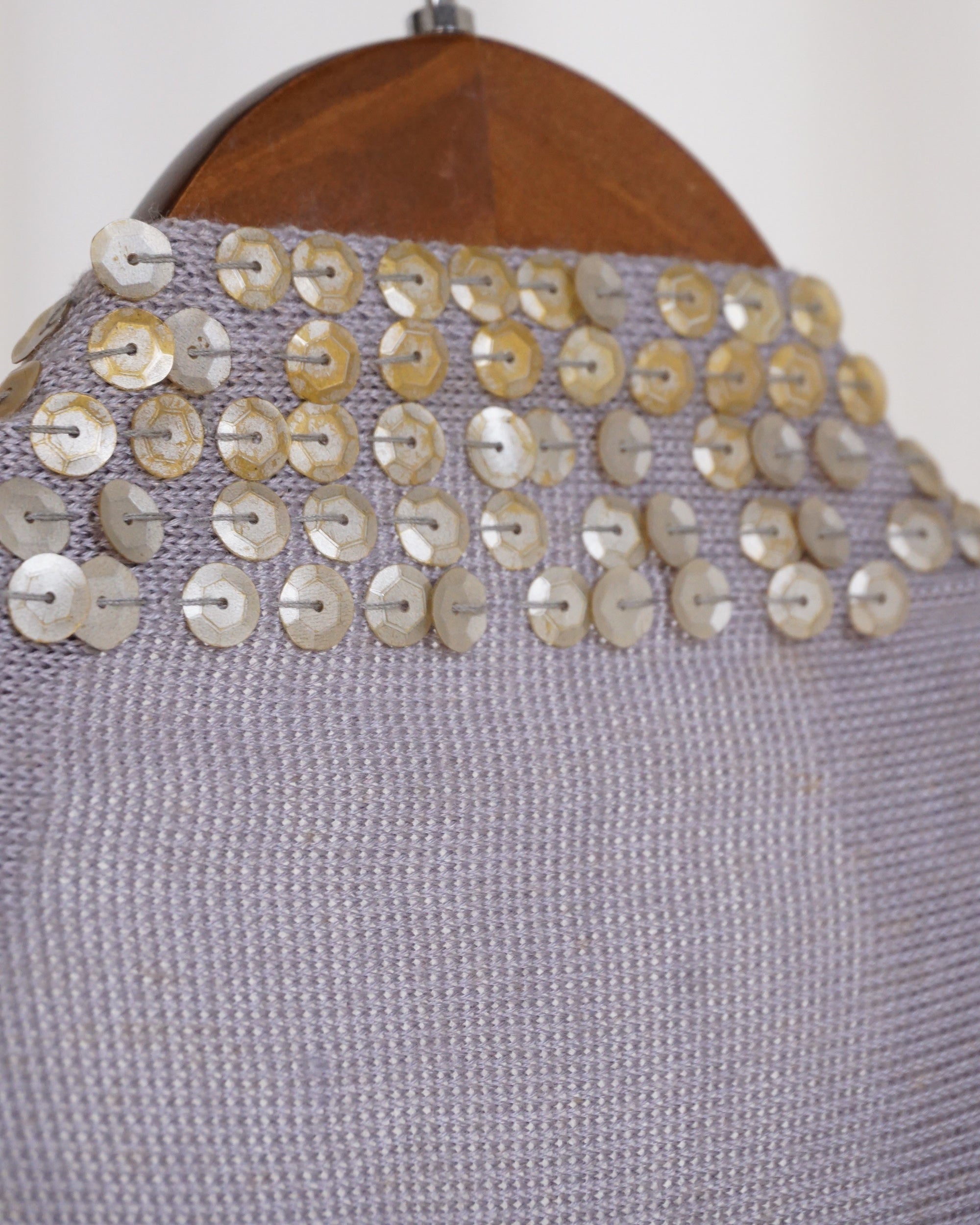 Sequinned Trim Open Knit Cardigan