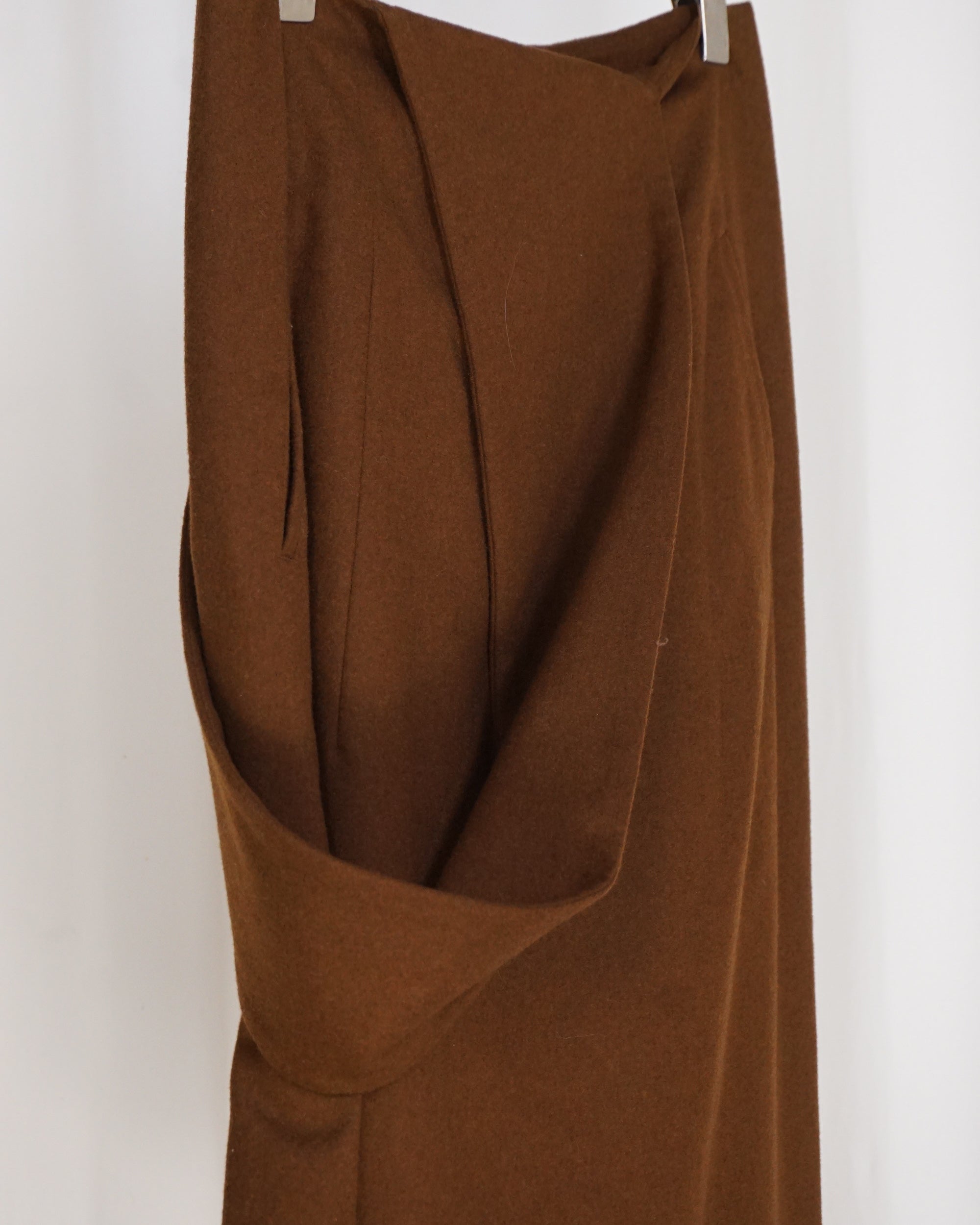 YOHJI YAMAMOTO Y's Wool Shoulder Wrap Skirt