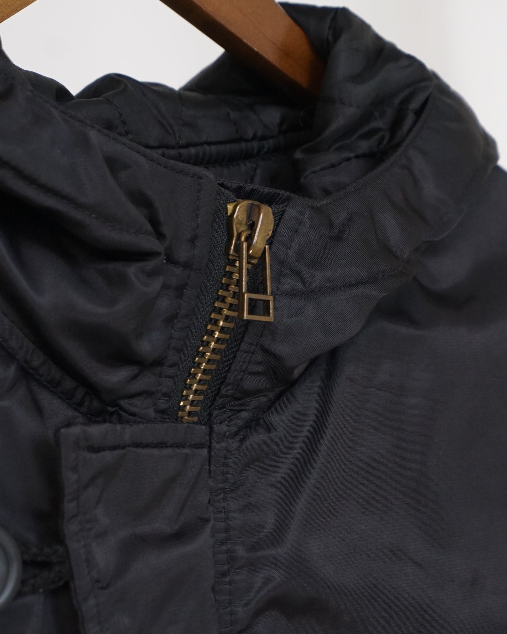 COLZA Black Hooded Bomber Jacket