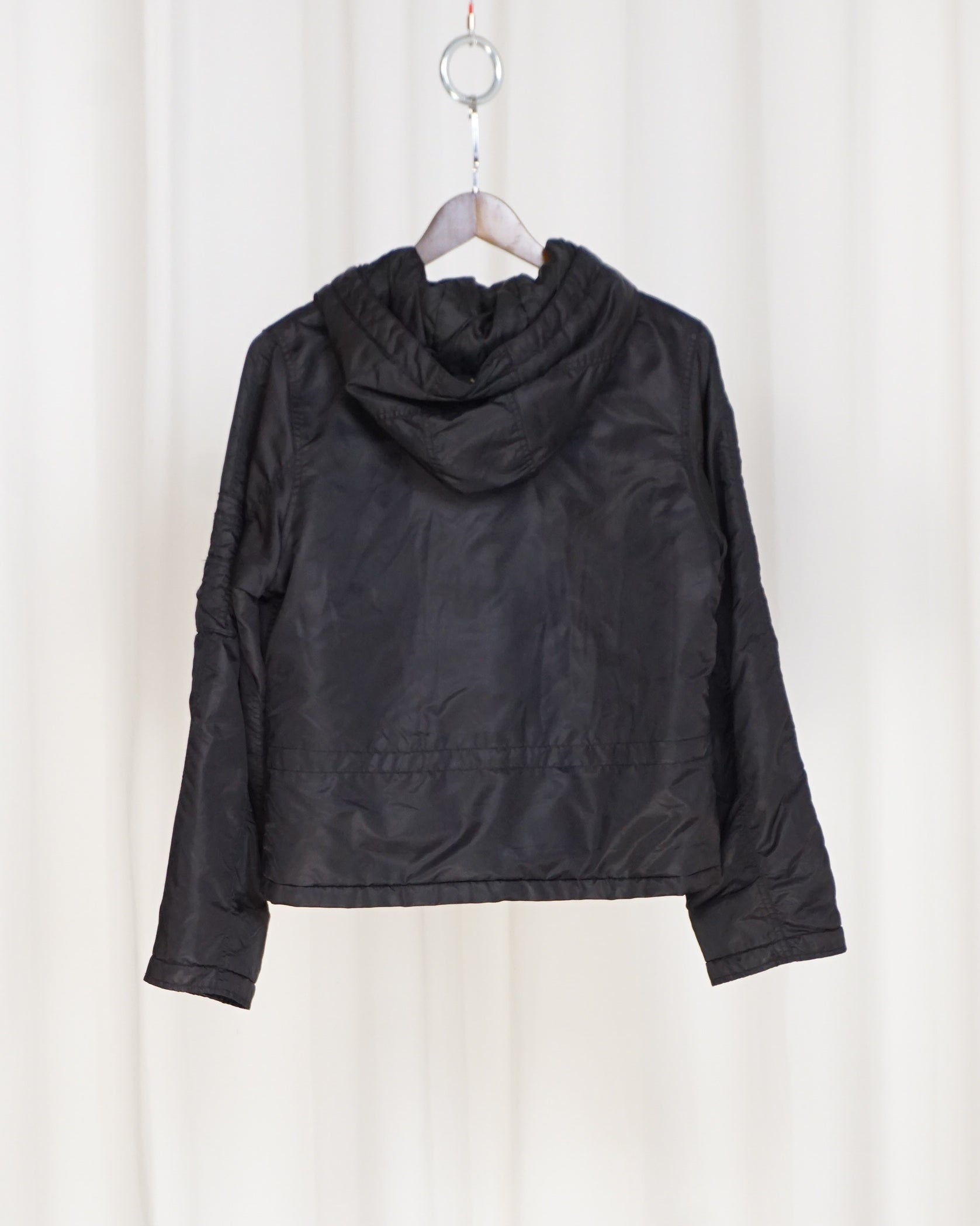 COLZA Black Hooded Bomber Jacket - alternate view