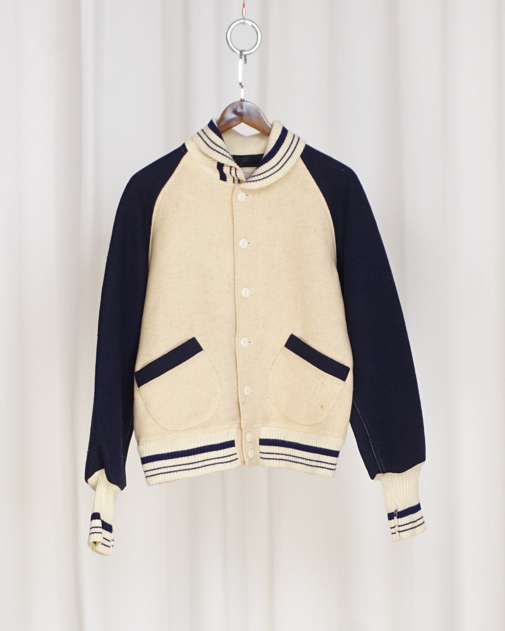 FUNDAMENTAL USA Wool Varsity Jacket c.Late 70s-Early 80s