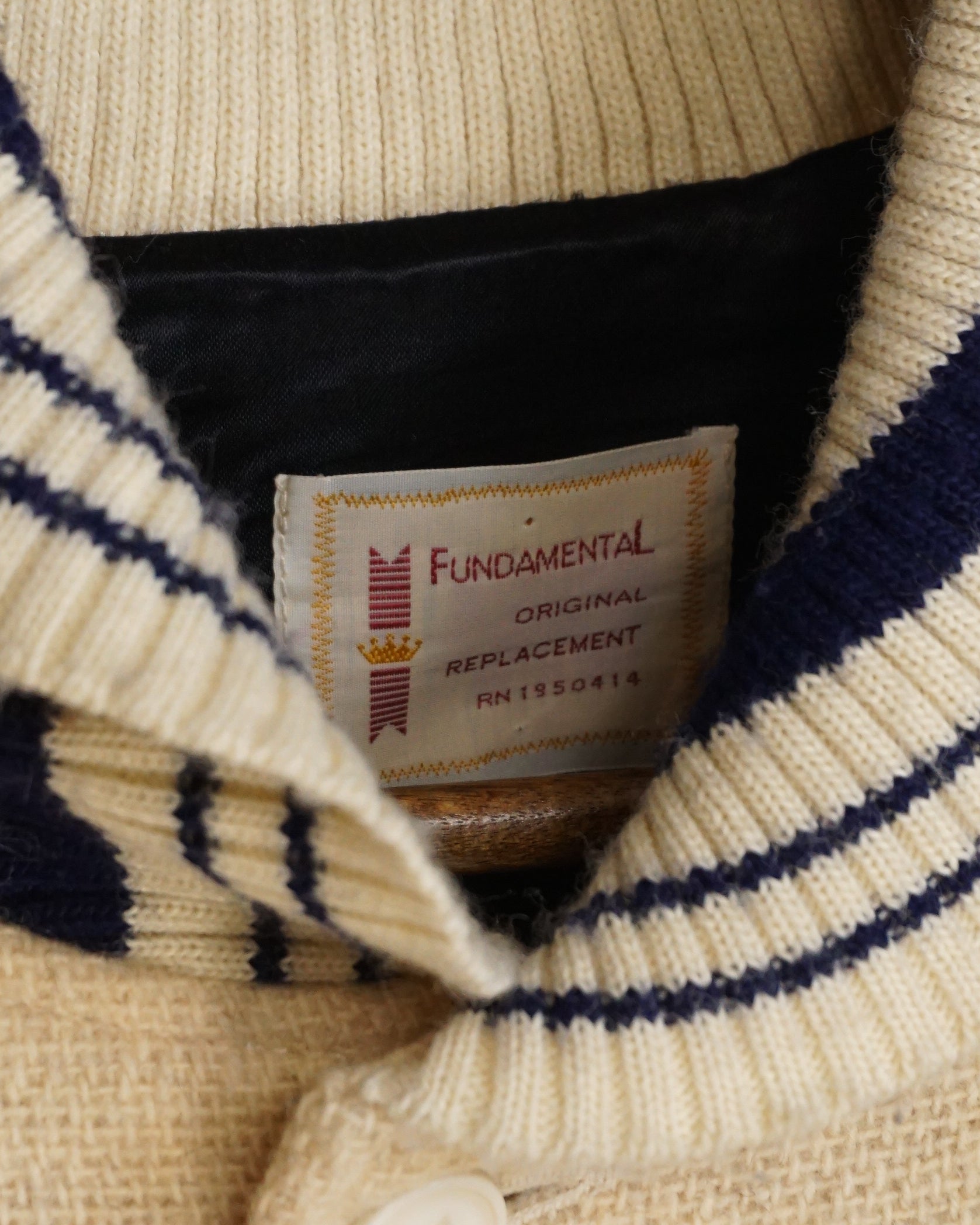 FUNDAMENTAL USA Wool Varsity Jacket c.Late 70s-Early 80s