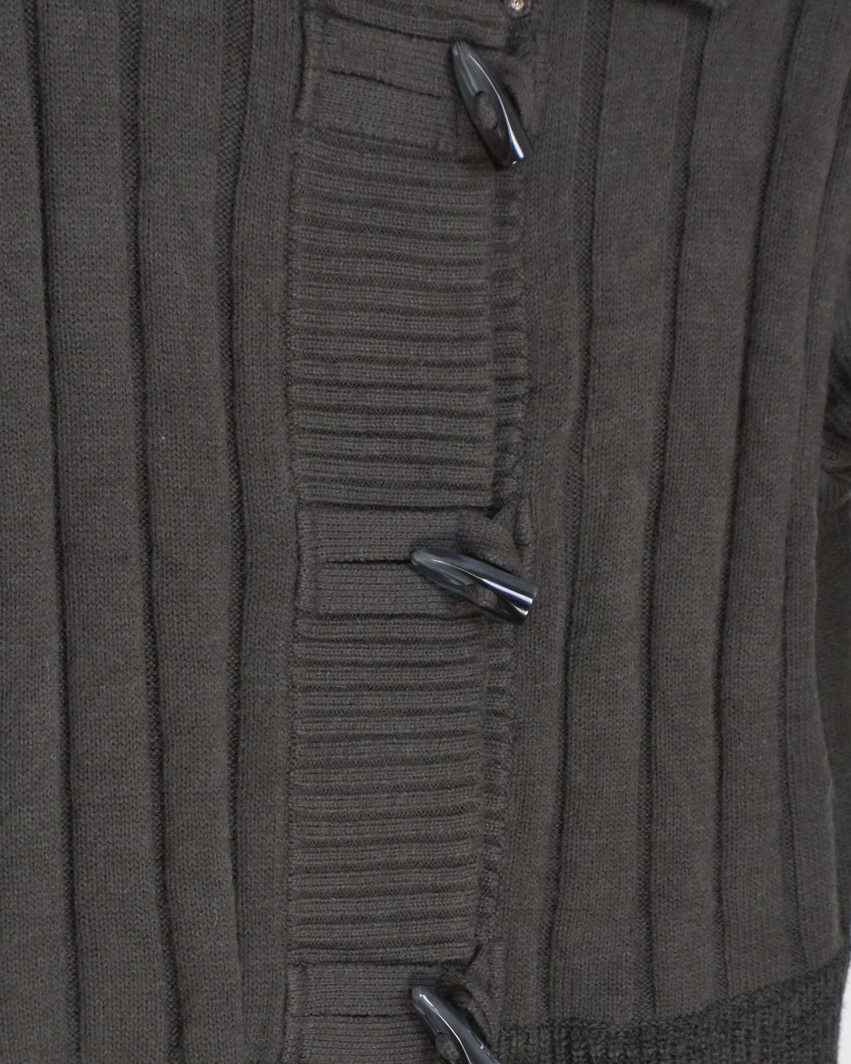 THEORIA Ribbed Knit Grey Wool Jacket