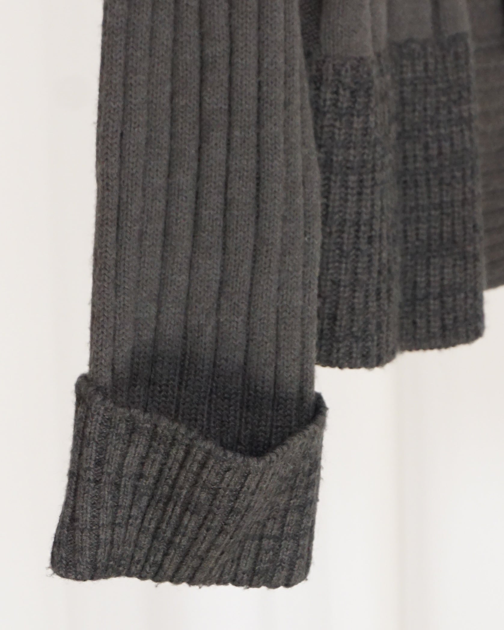 THEORIA Ribbed Knit Grey Wool Jacket
