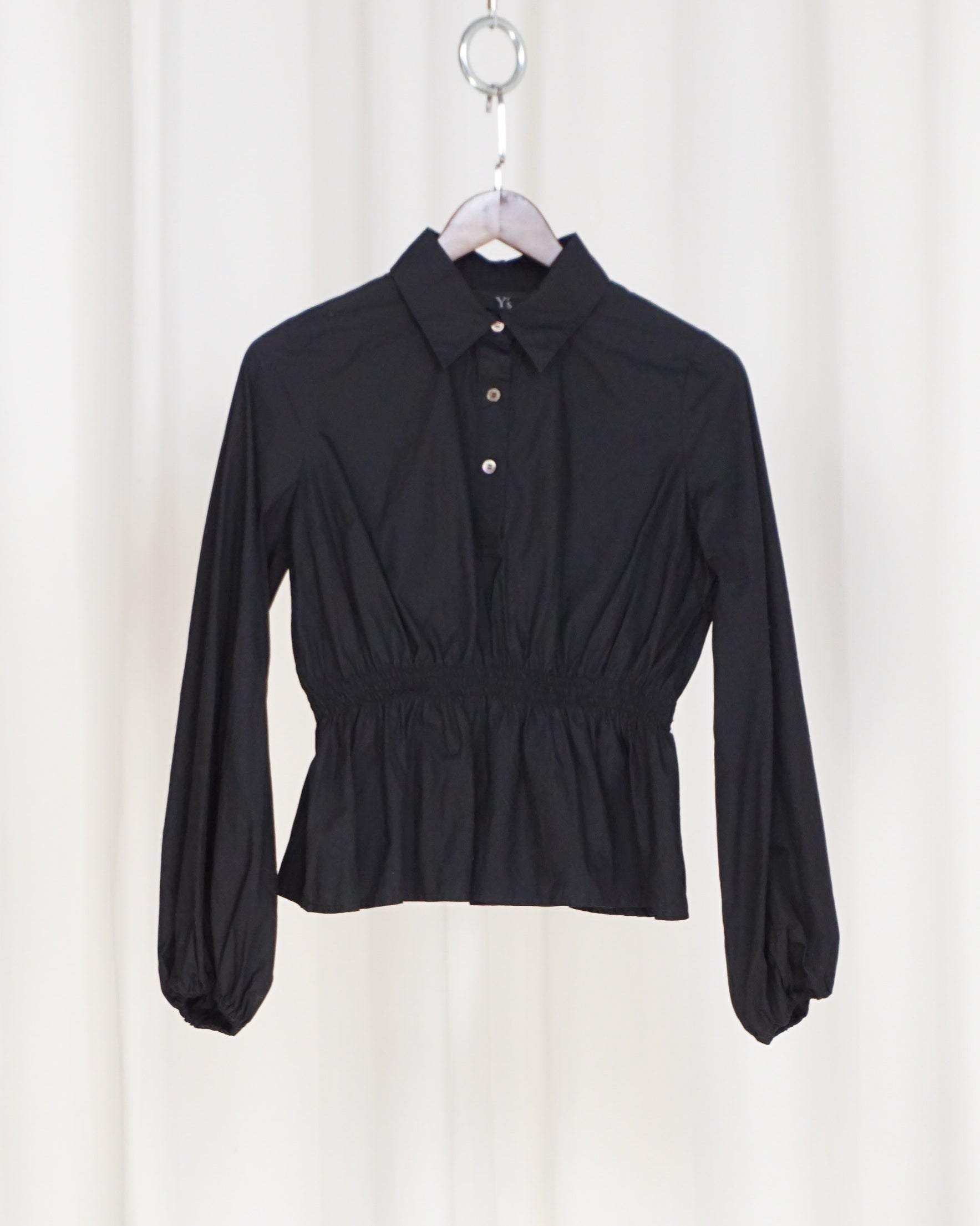 Y'S YOHJI YAMAMOTO Gathered Waist Blouse