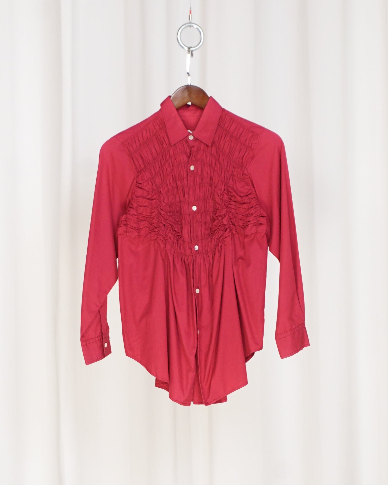 COMME DES GARCONS  Shirred Cotton Shirt c.1989
