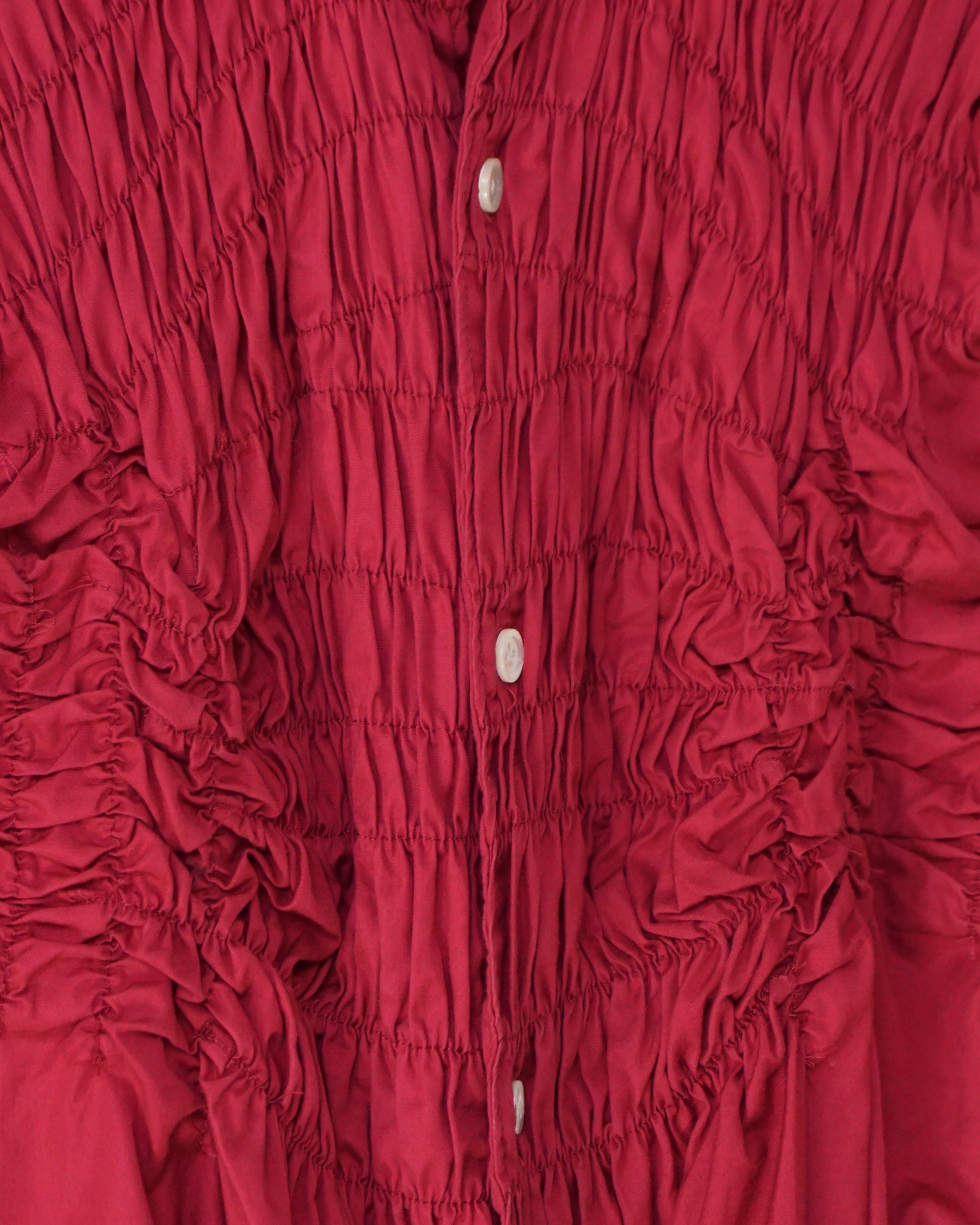 COMME DES GARCONS  Shirred Cotton Shirt c.1989