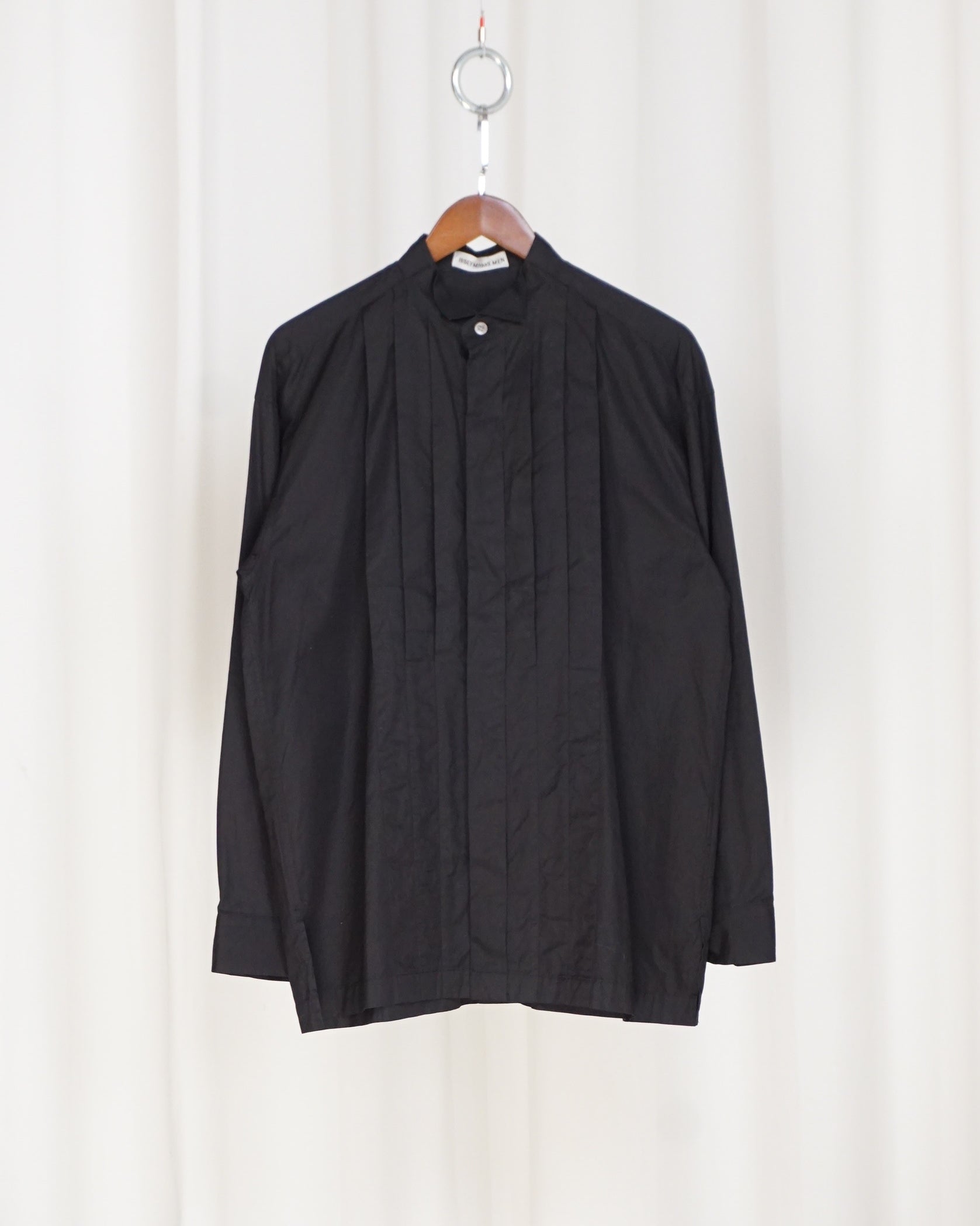 ISSEY MIYAKE Black Front Pleats Button Up 1997