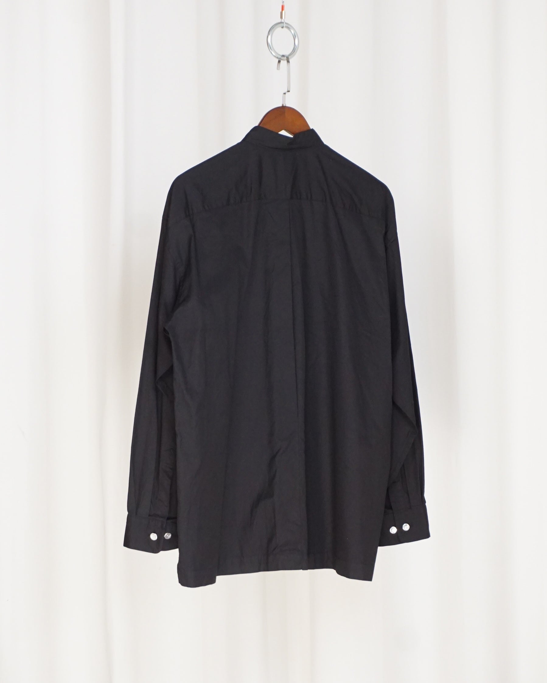 ISSEY MIYAKE Black Front Pleats Button Up 1997