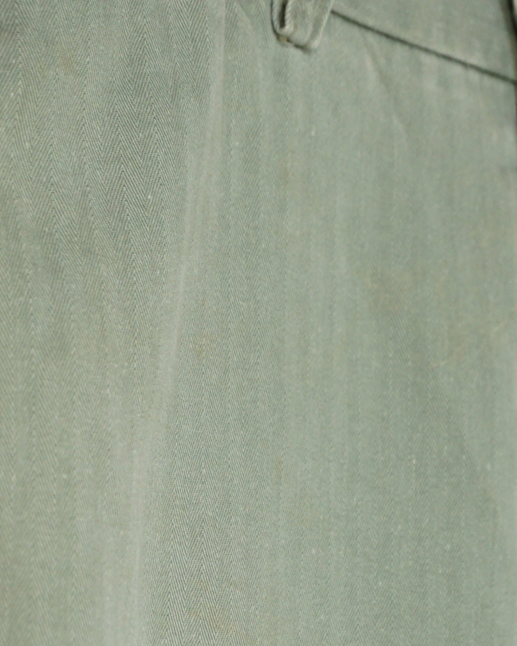 BUGLE BOY Green Harringbone Cinched Waist Pants