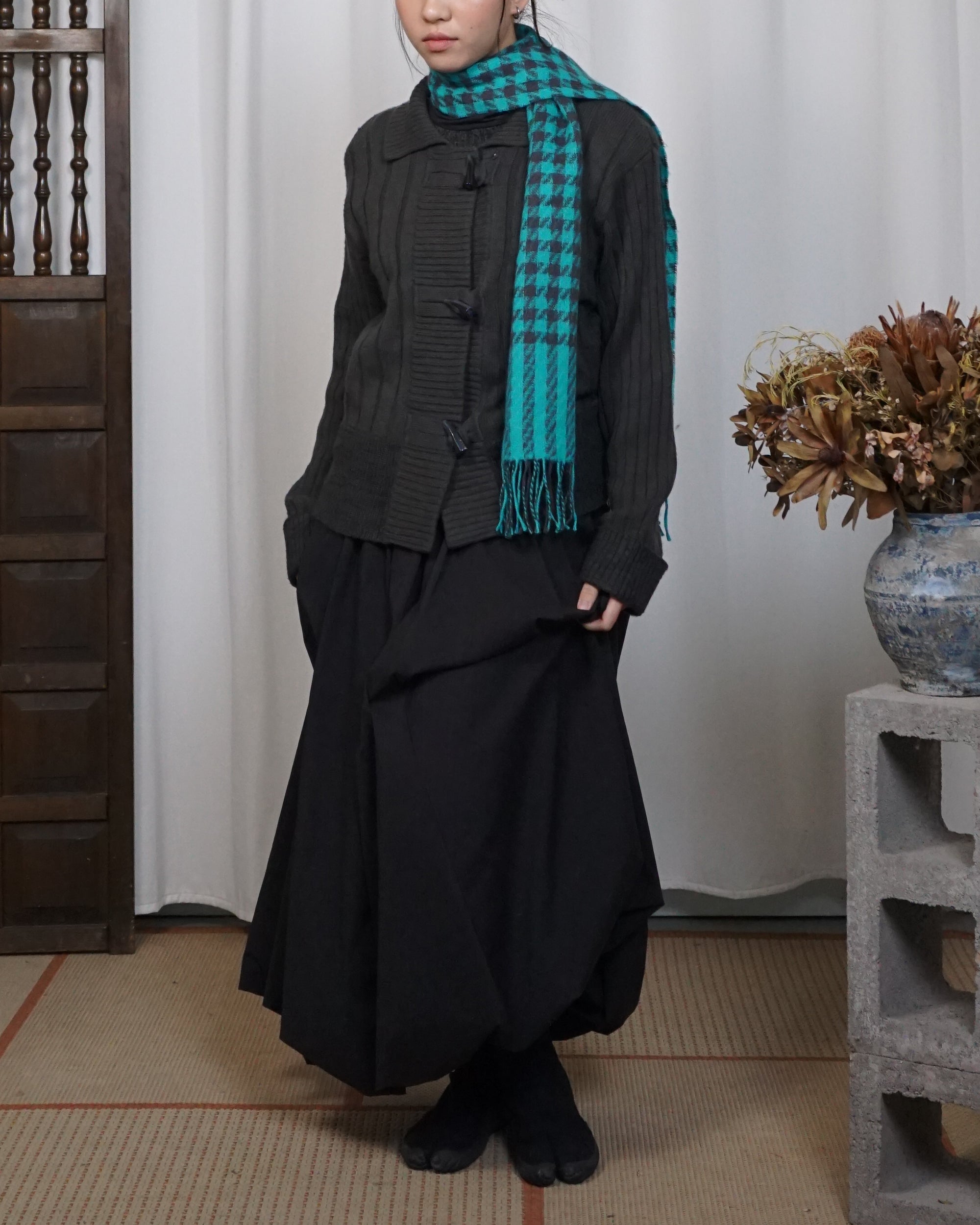 THEORIA Ribbed Knit Grey Wool Jacket - alternate view