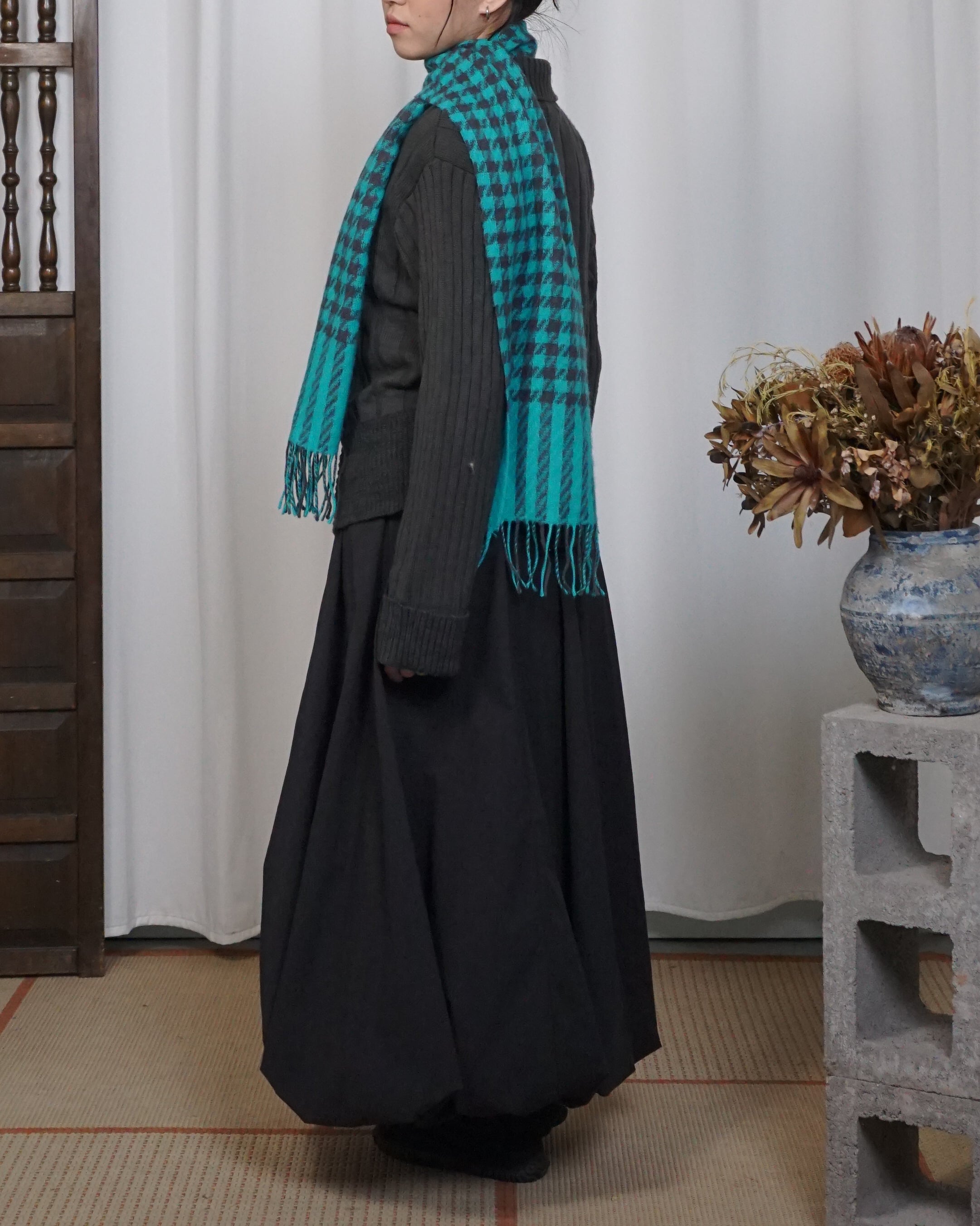 THEORIA Ribbed Knit Grey Wool Jacket