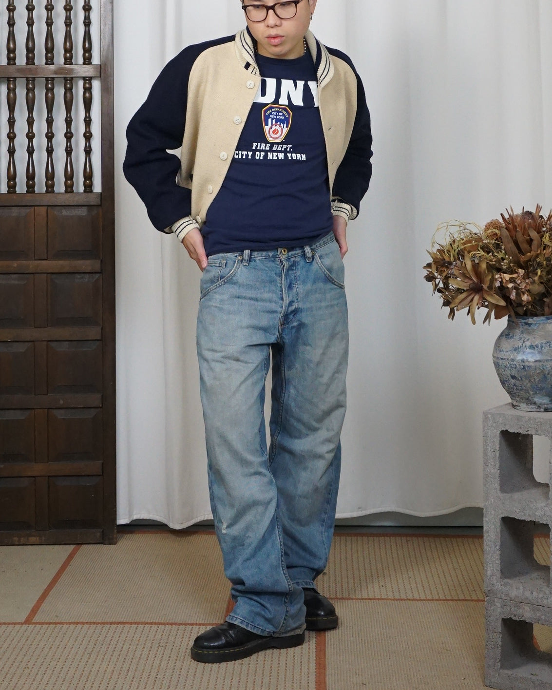 FUNDAMENTAL USA Wool Varsity Jacket c.Late 70s-Early 80s - alternate view