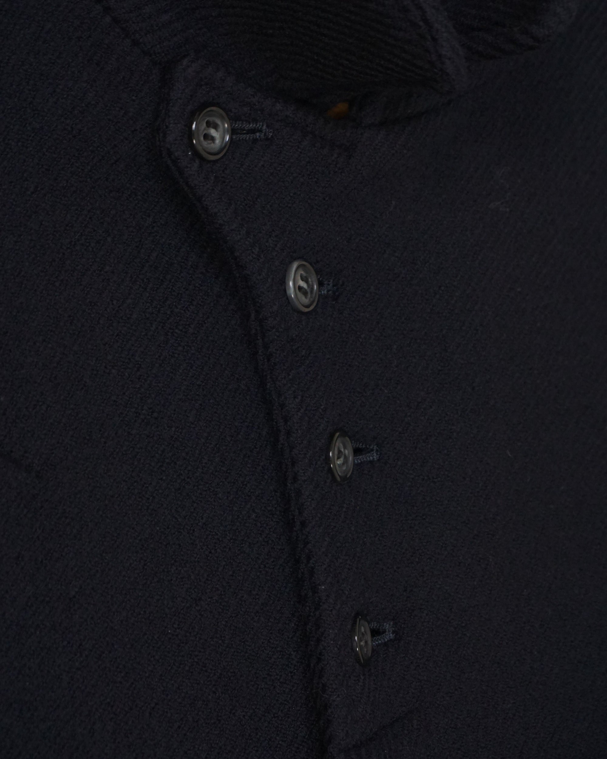 SUNAO KUWAHARA Thick Navy Wool Coat