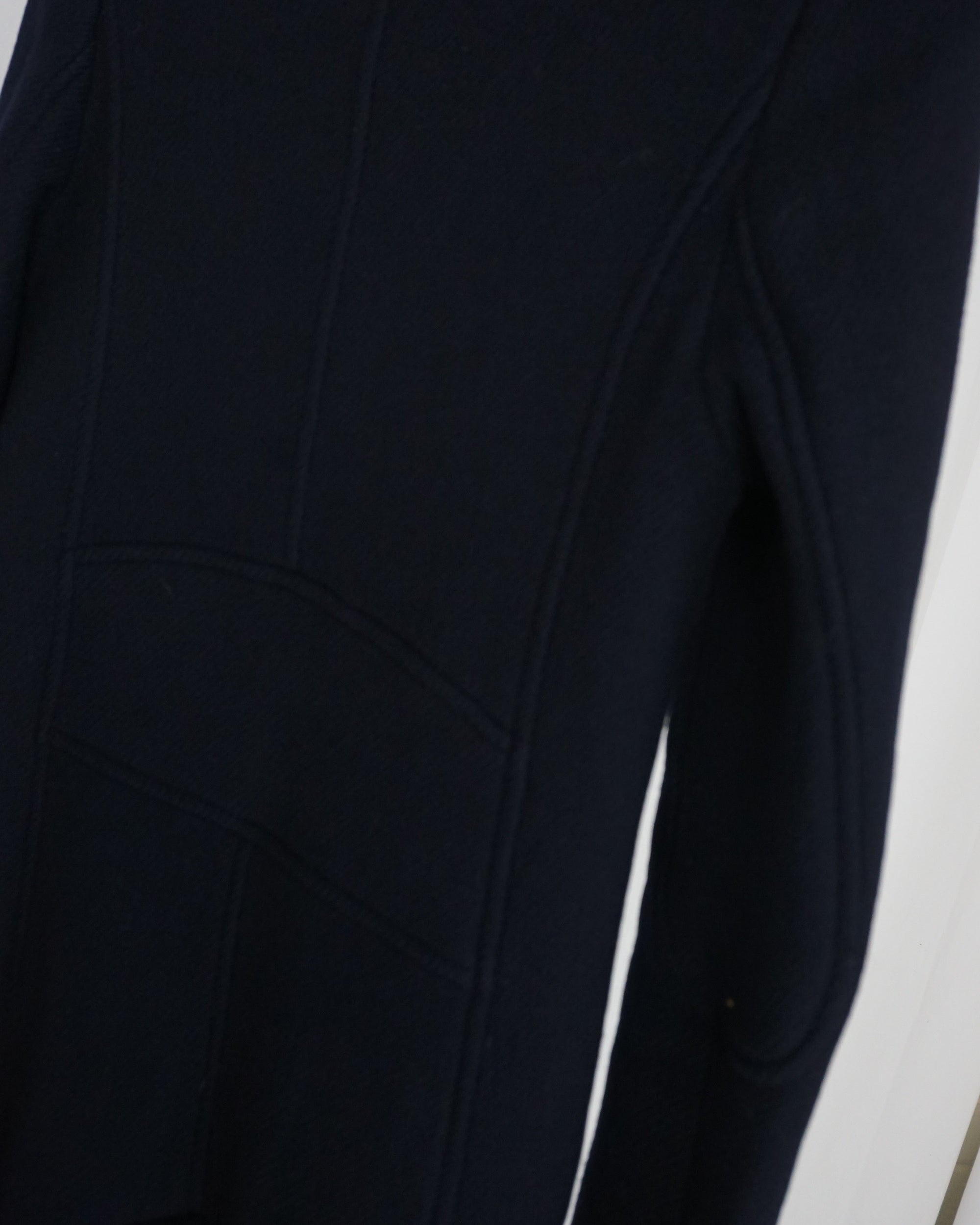 SUNAO KUWAHARA Thick Navy Wool Coat