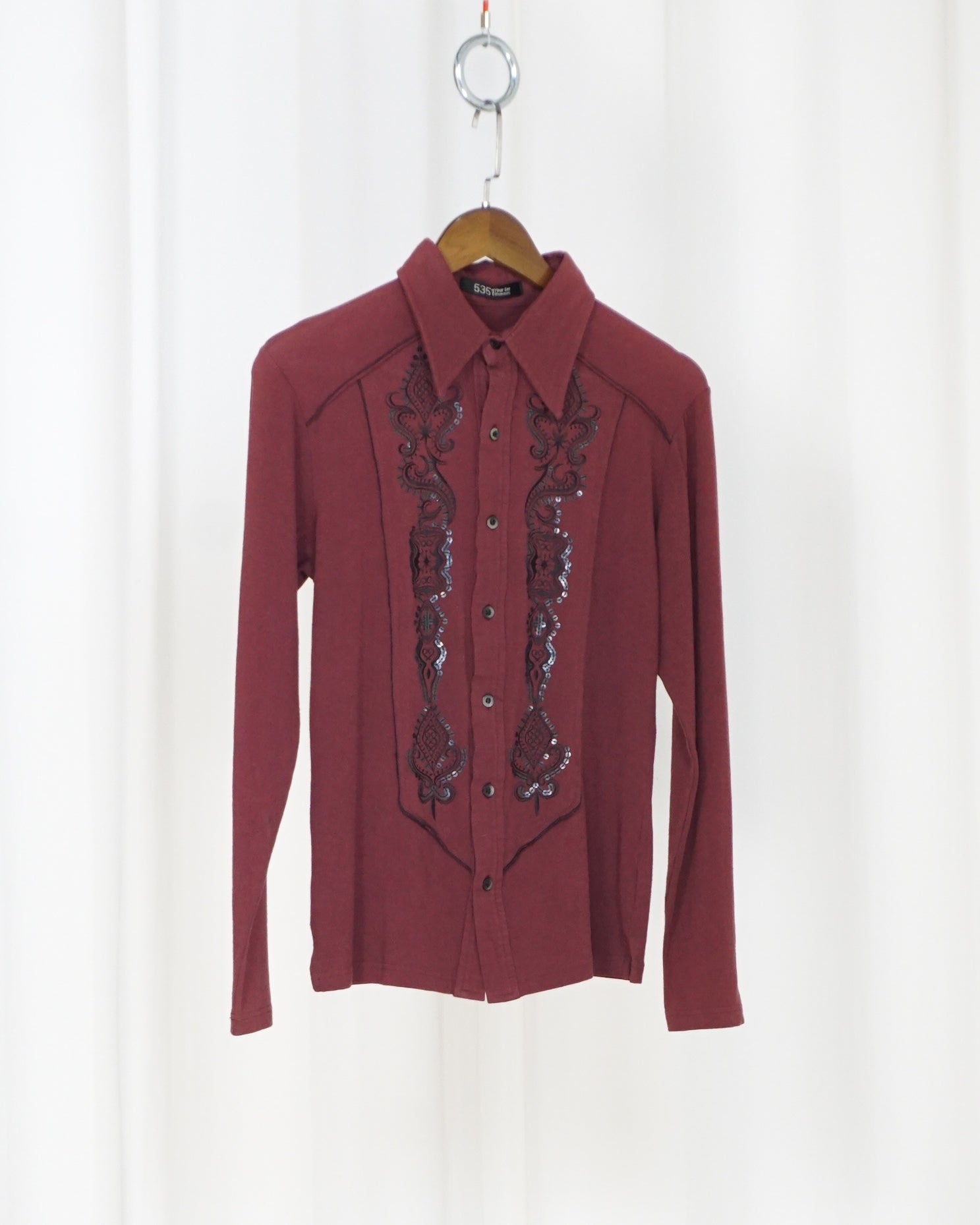5351 Pour Les Hommes Burgundy Shirt