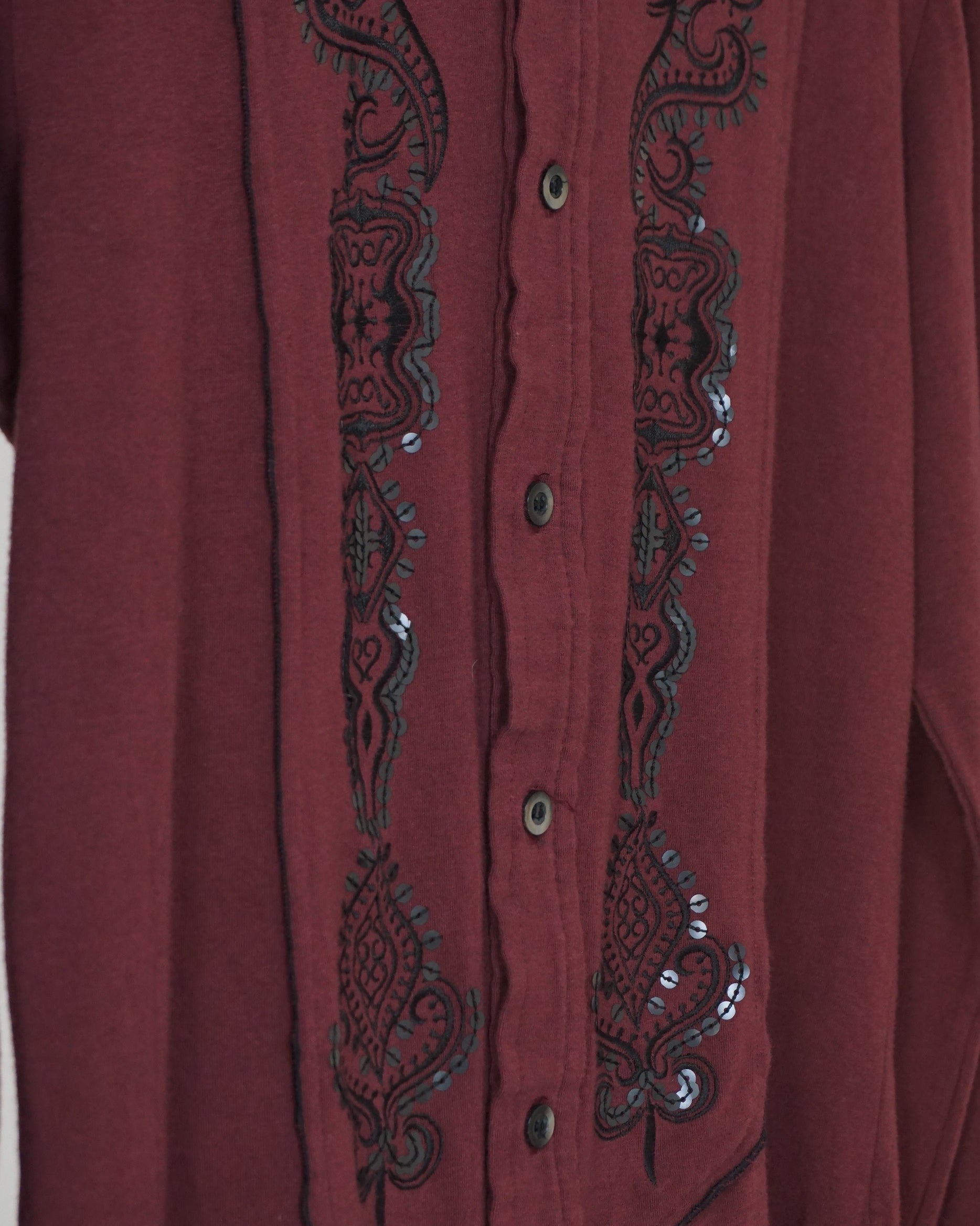 5351 Pour Les Hommes Burgundy Shirt