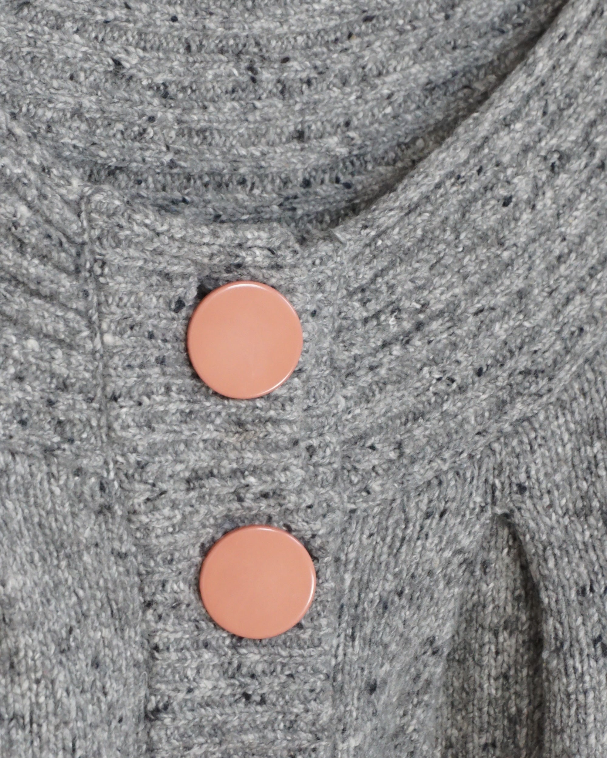TORRAZZO DONNA Grey 50% Wool Giant Button Cardigan