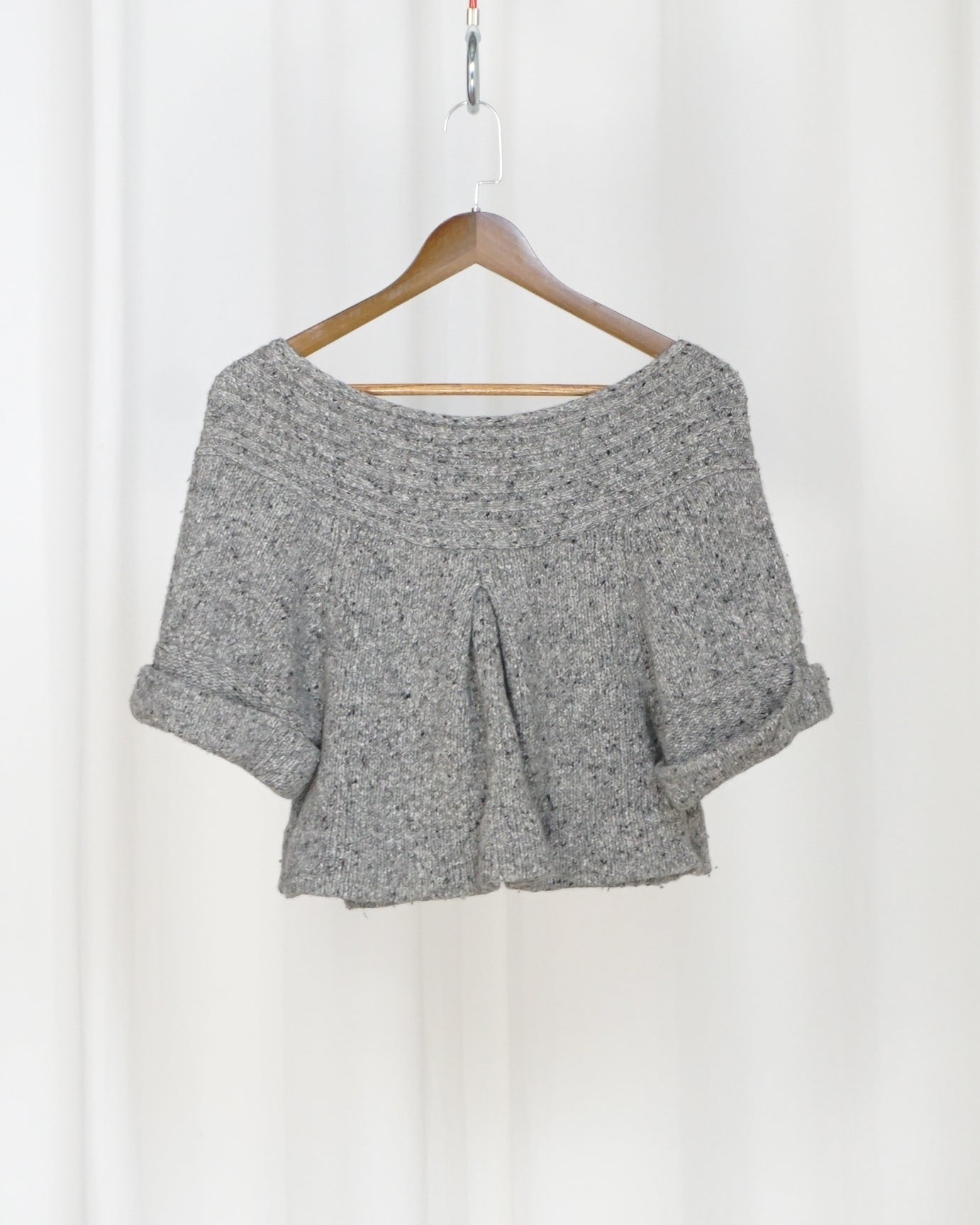 TORRAZZO DONNA Grey 50% Wool Giant Button Cardigan