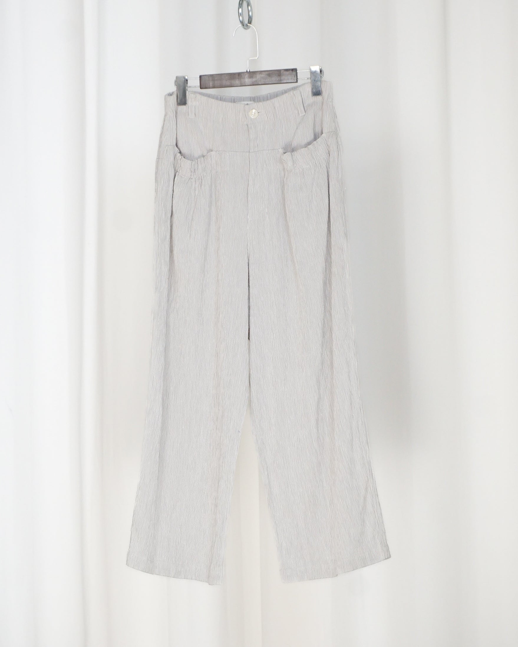 PLANTATION Linen Stripe Wide Pants