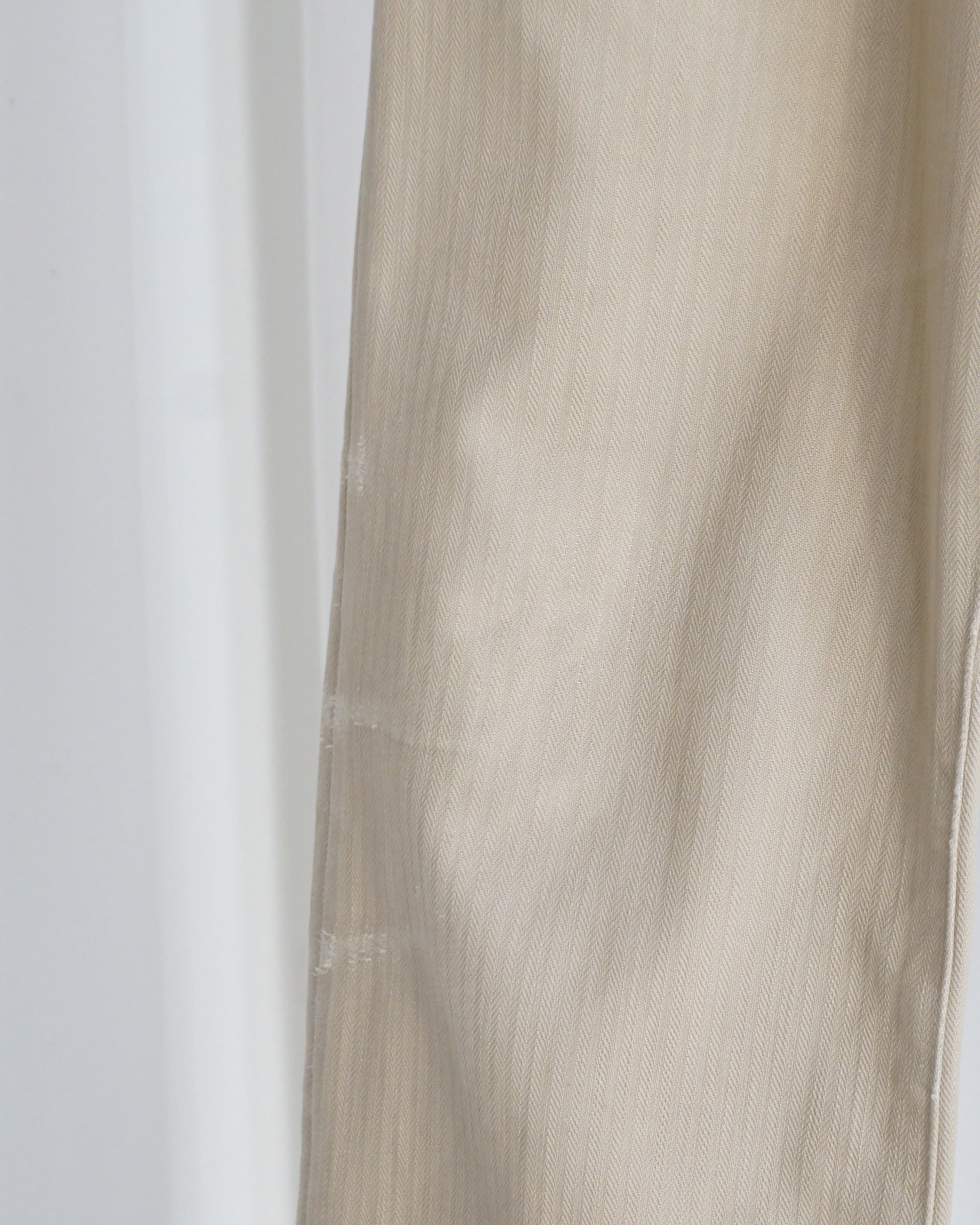 TAKEO KIKUCHI Beige Herringbone Denim Pants c.2000