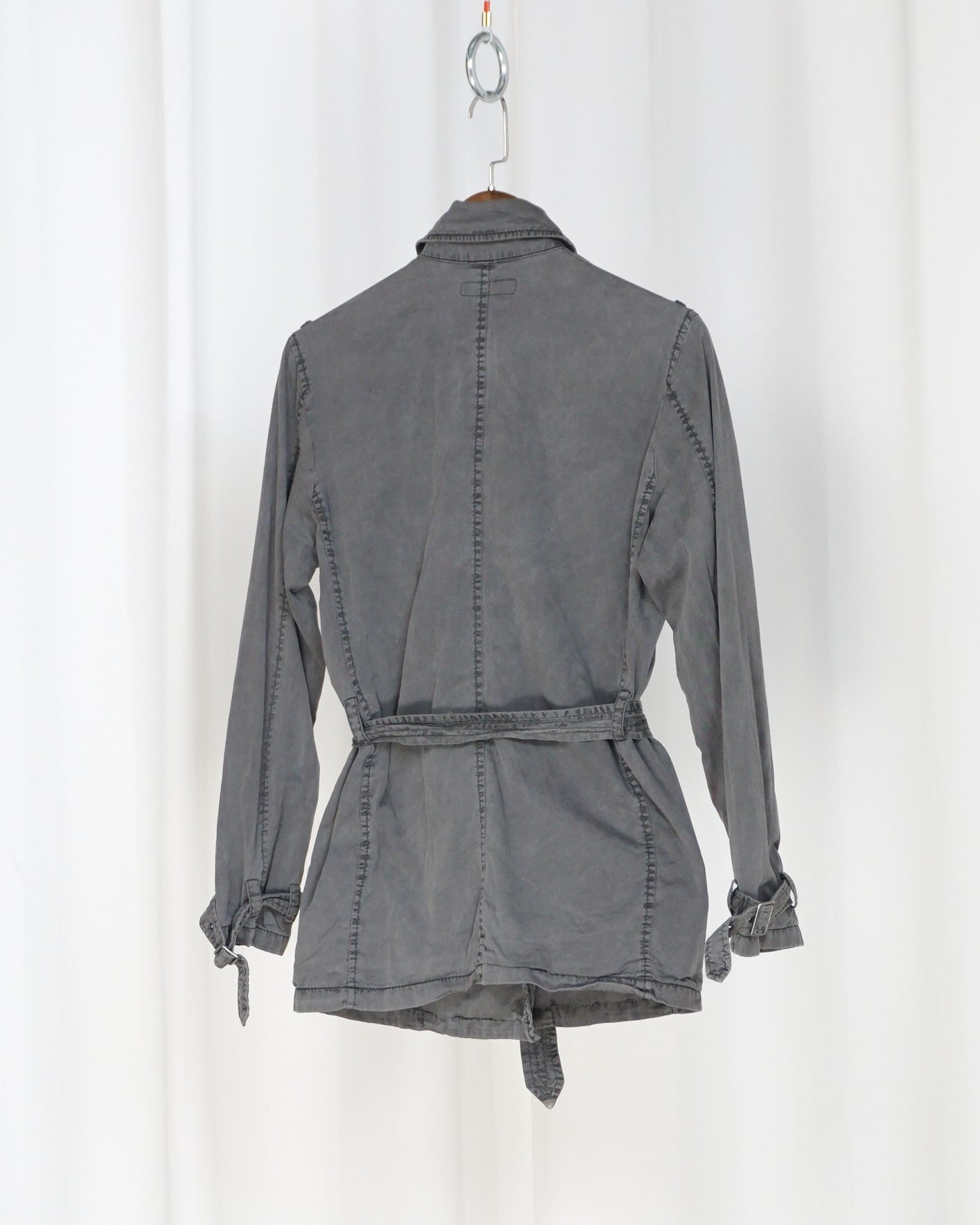SLICK Military-inspo Cropped Trench Coat