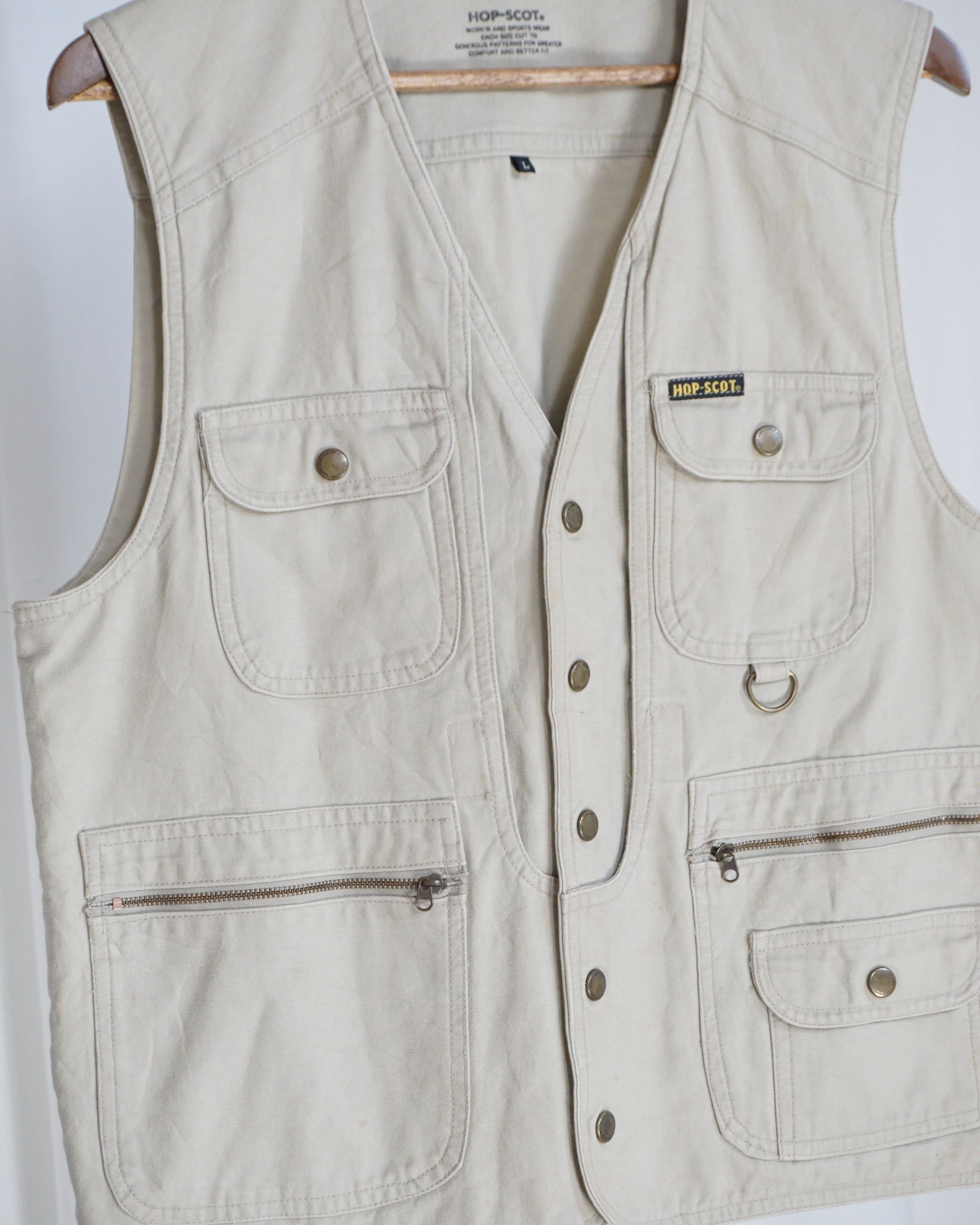 HOP-SCOT Beige Utility Vest