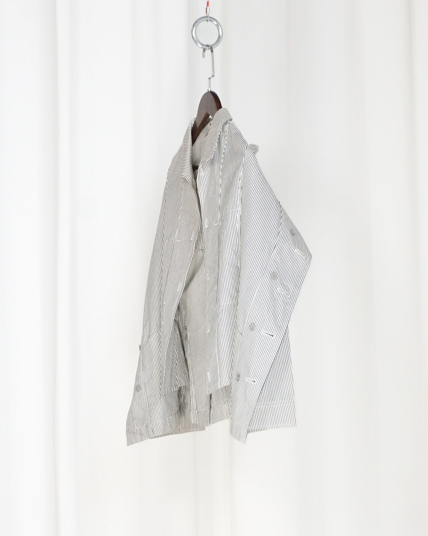 PLANTATION ISSEY MIYAKE Pinstripe Work Jacket c.Late 90s