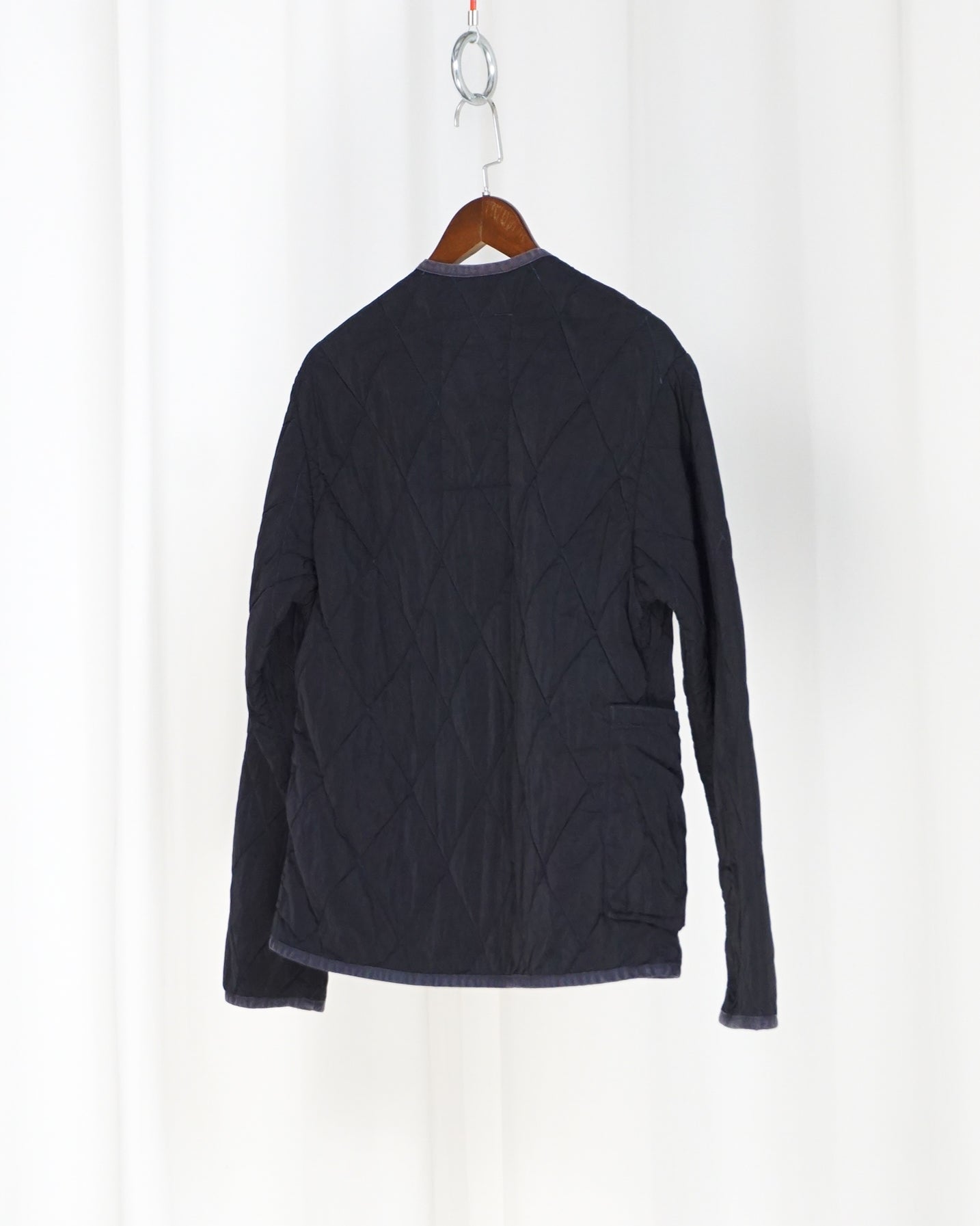 HIPPOCAMPUS Navy Quilted Zip Jacket