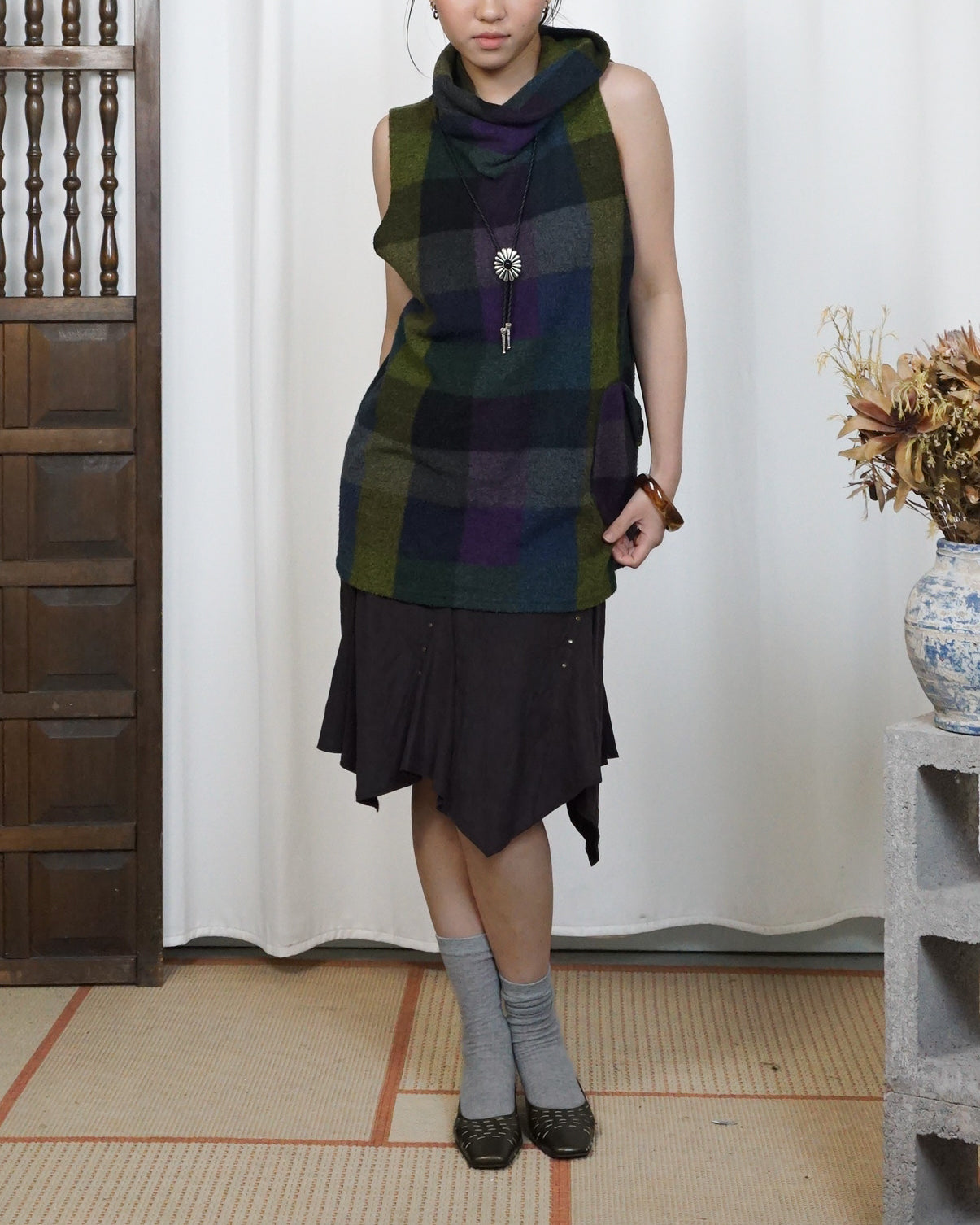 Multicoloured Turtle Neck Sweater/Dress