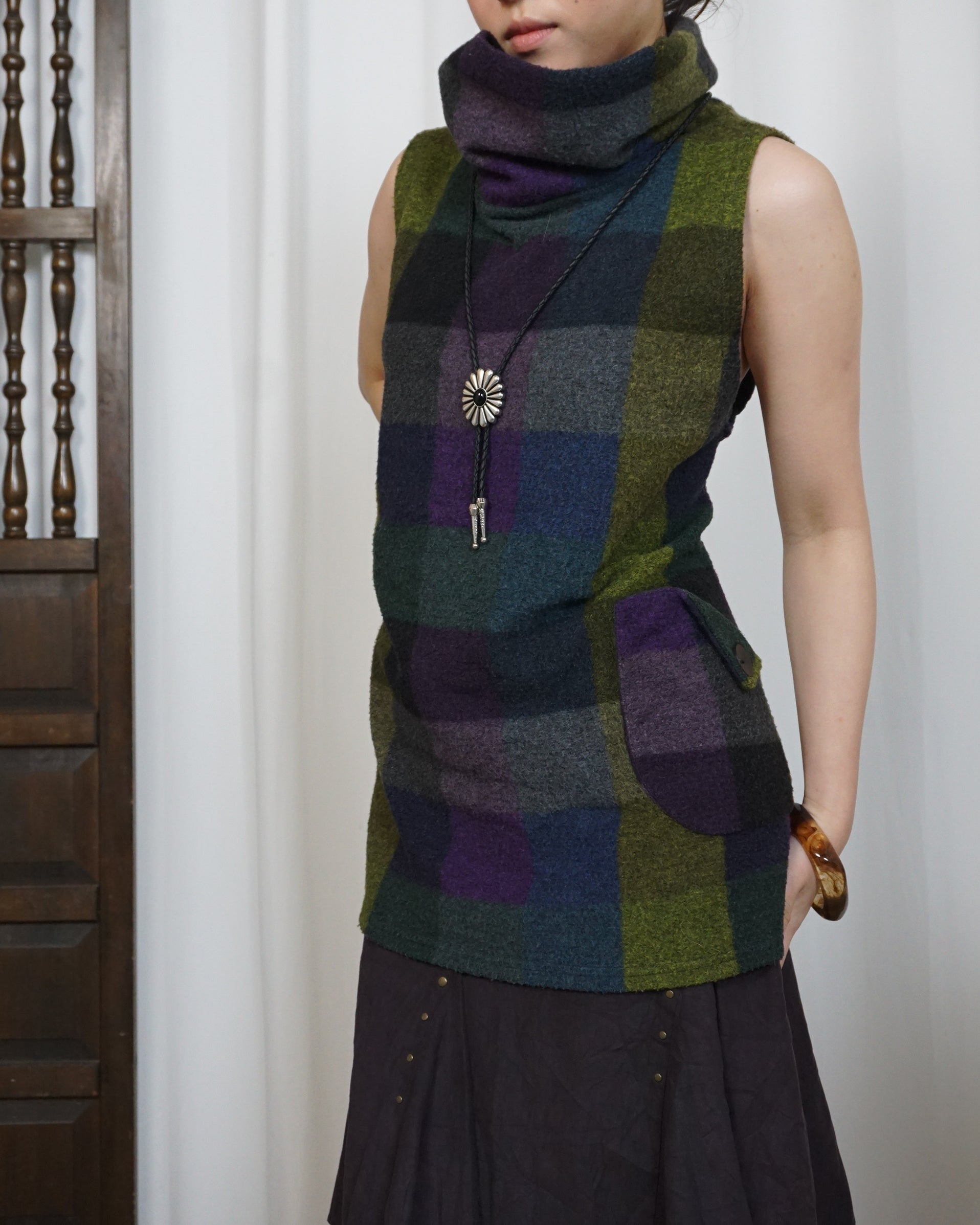 Multicoloured Turtle Neck Sweater/Dress