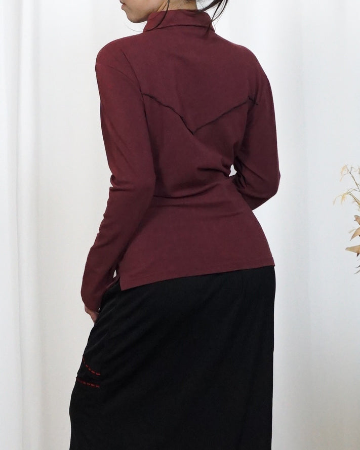 5351 Pour Les Hommes Burgundy Shirt