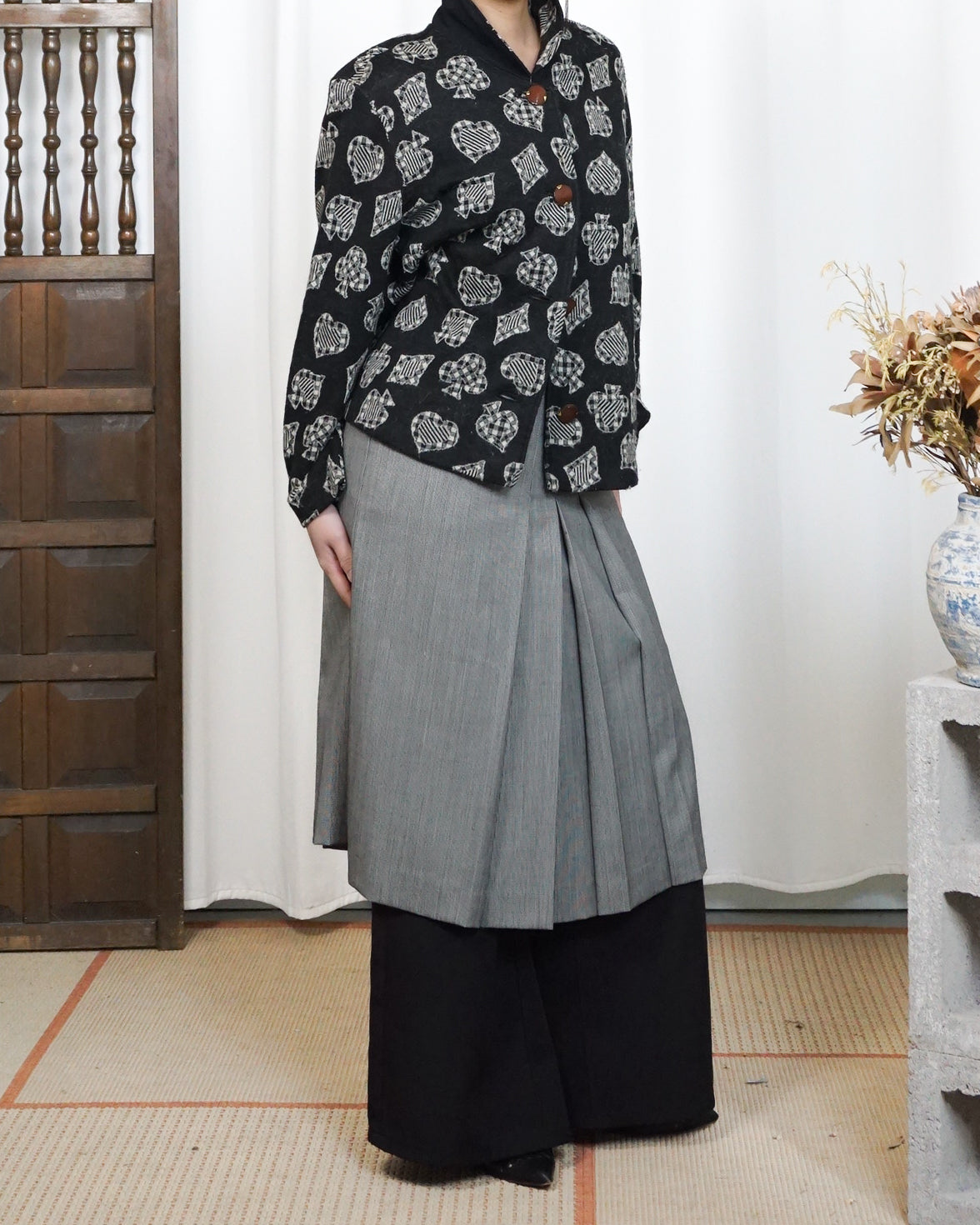 Black Card Suits 47% Wool Jacket
