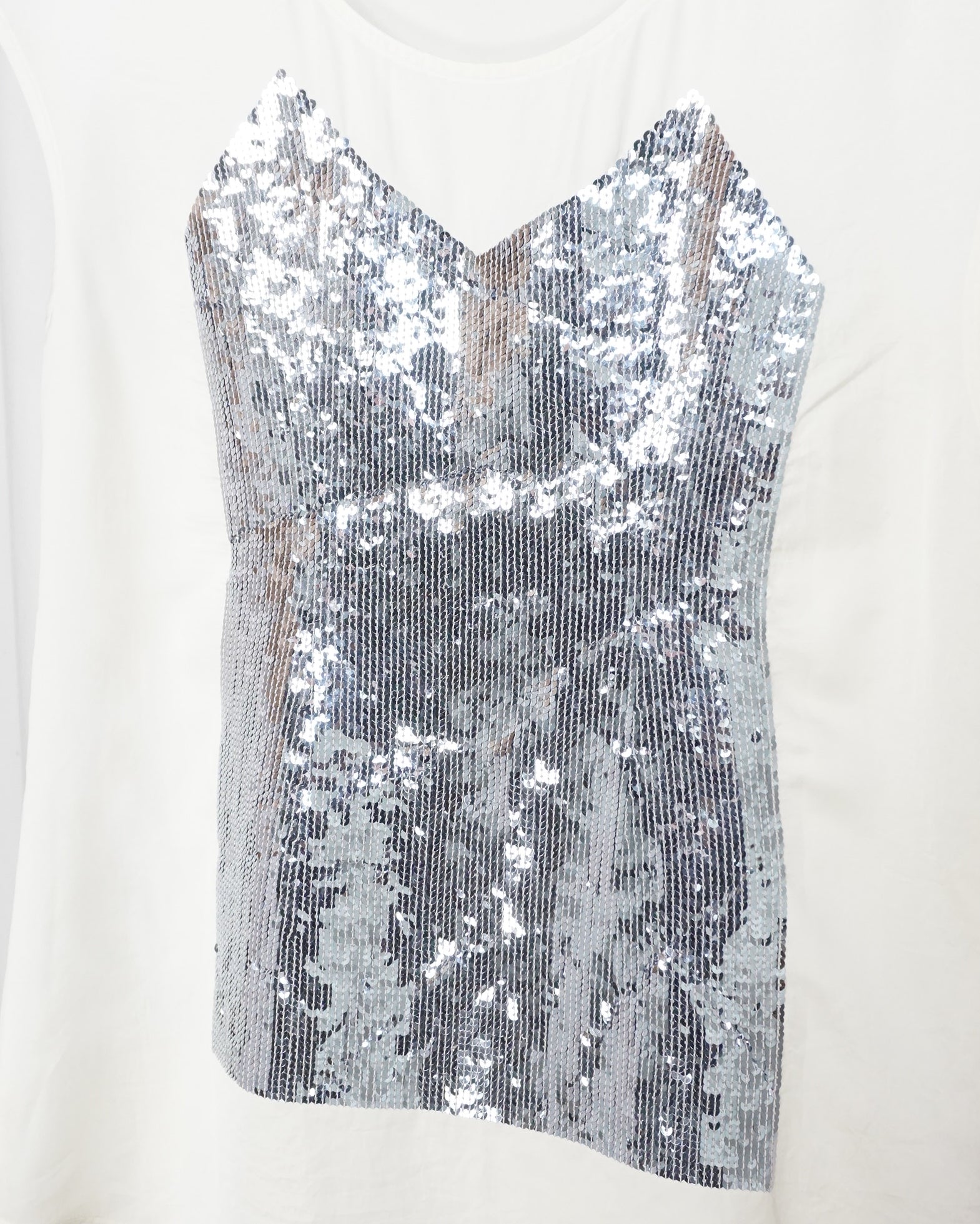 LIMI FEU Trompe-l'œil Corset Sequin Oversize Top