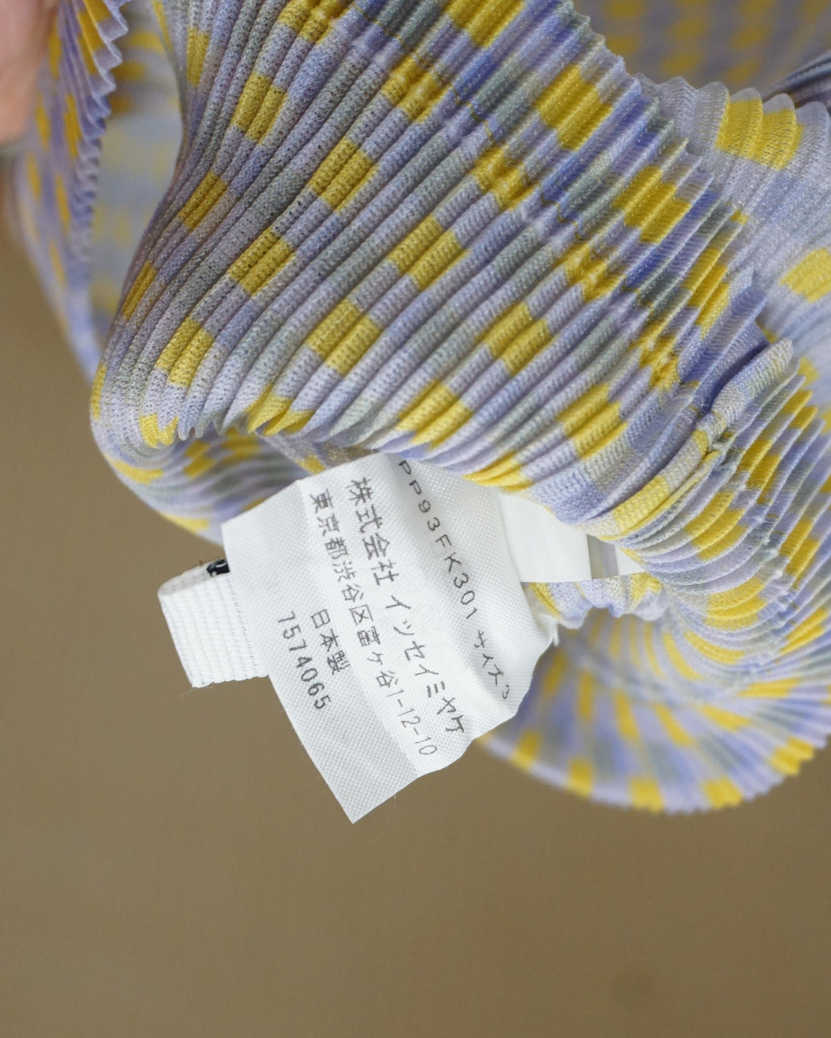 PLEATS PLEASE Gingham Pleated Top