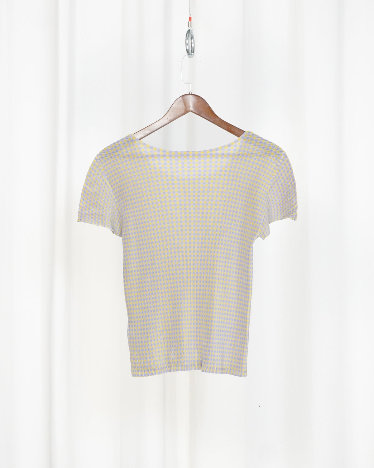 PLEATS PLEASE Gingham Pleated Top
