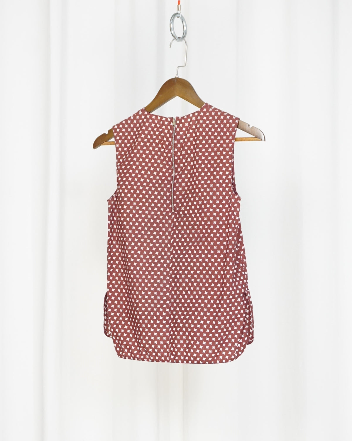 MARNI Printed Sleevless Peplum Top