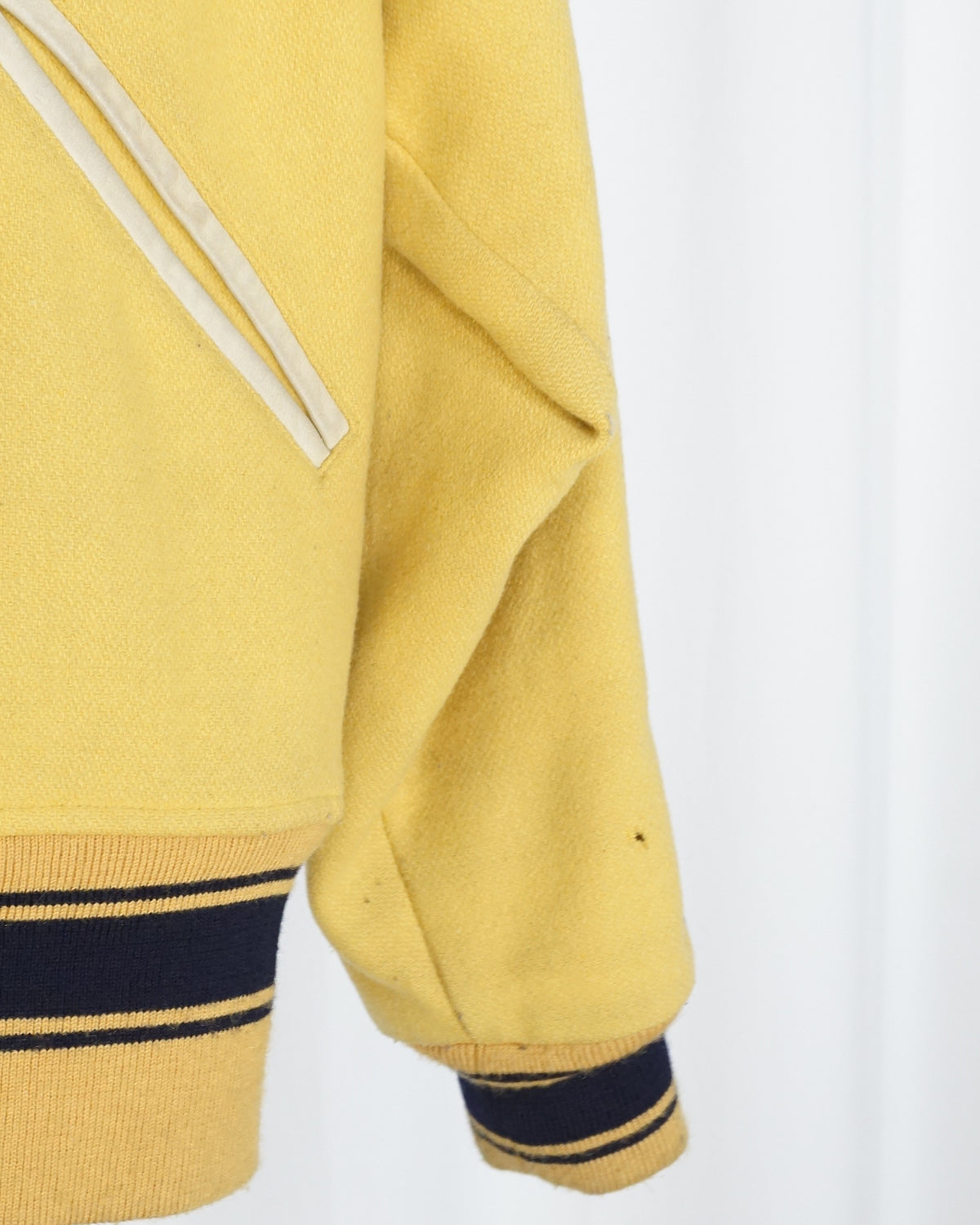 BEAR  Yellow Wool+Leather Varsity Jacket