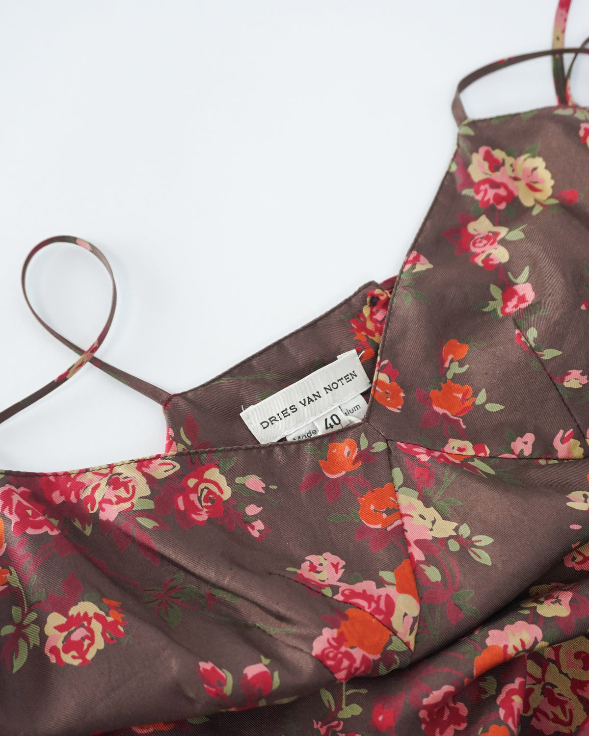DRIES VAN NOTEN Floral 100% Silk Camisole c.Late 90s