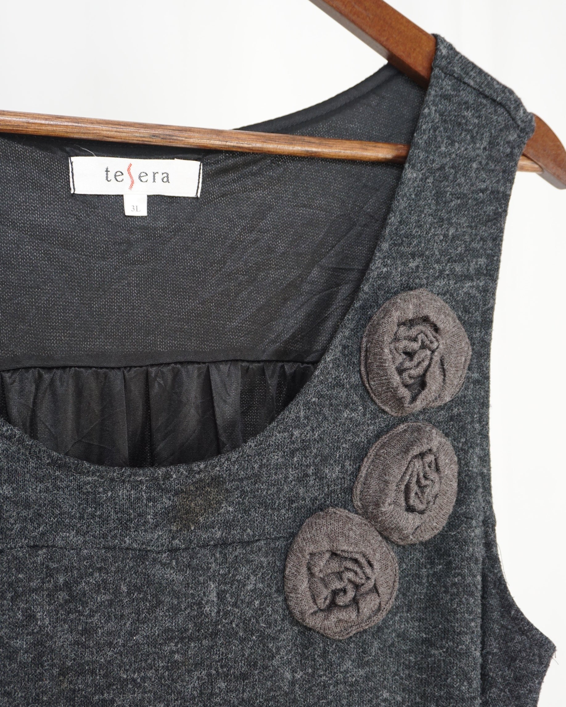 TESERA Grey Rose Top/Dress - alternate view