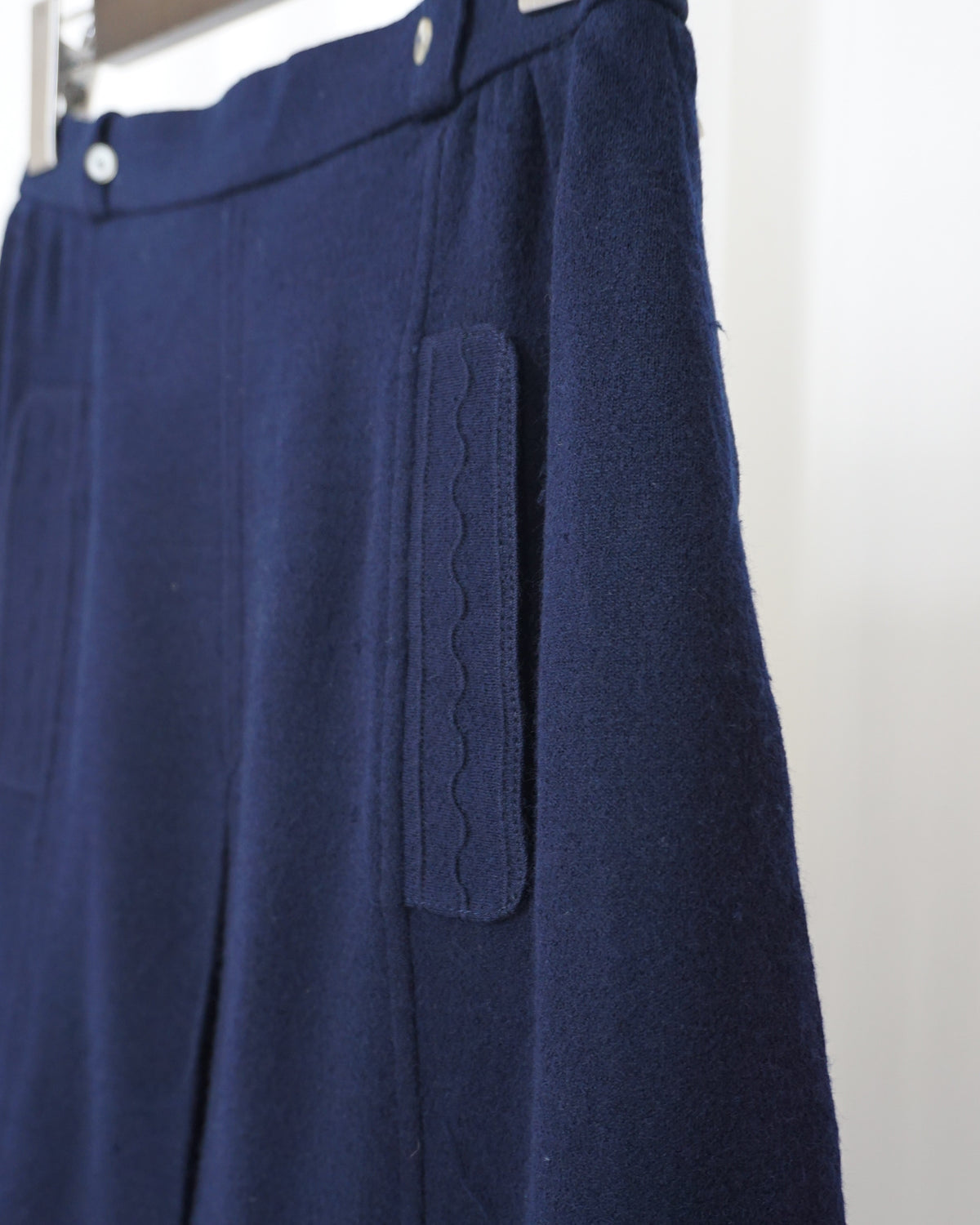 Navy 60% Wool Skirt