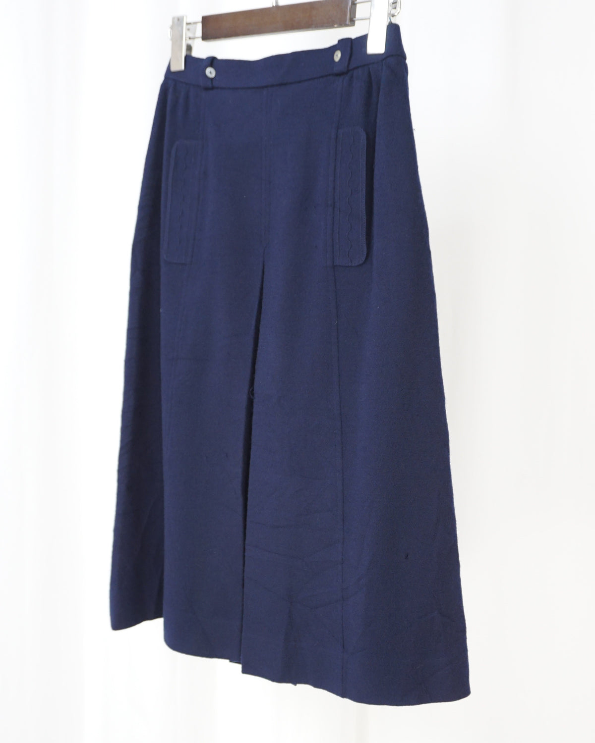Navy 60% Wool Skirt