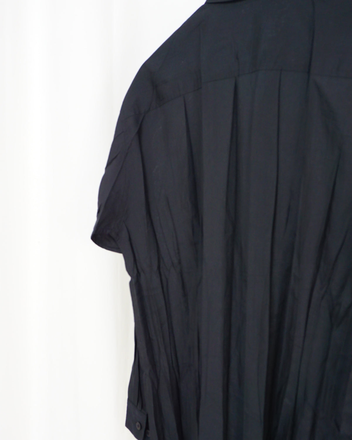 ISSEY MIYAKE MEN Black Wrinkled Shirt c.2018