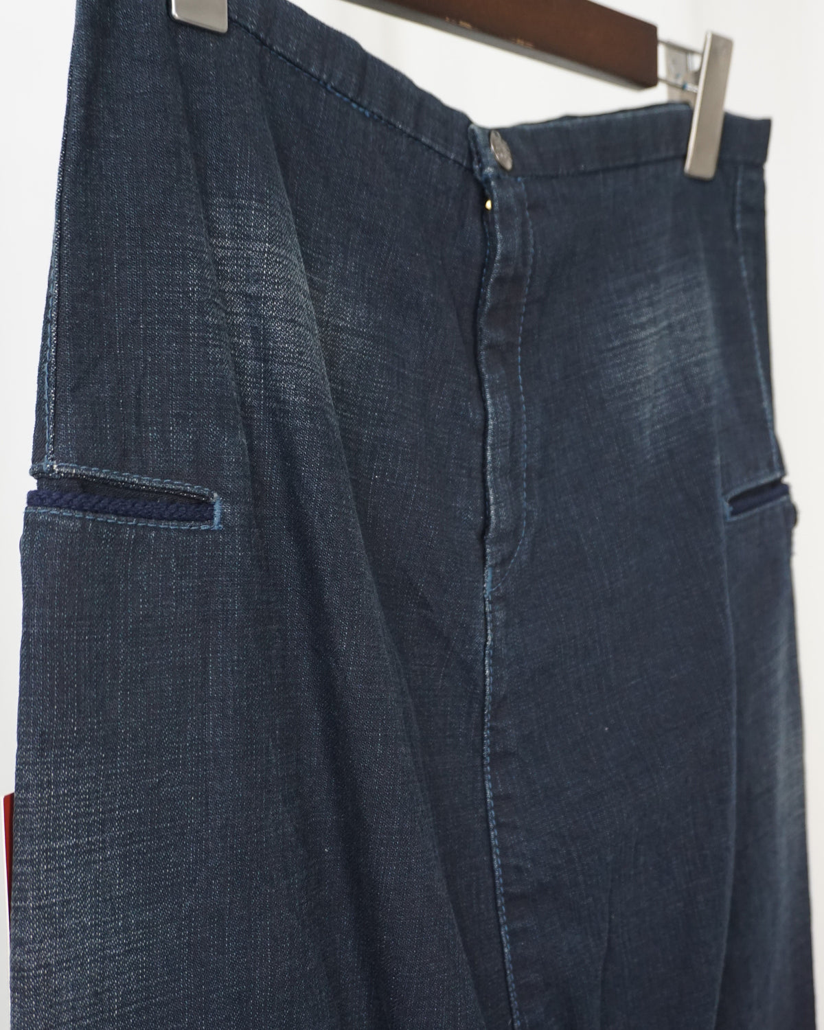 MARITHE+FRANCOIS GIRBAUD Gathered Denim Skirt