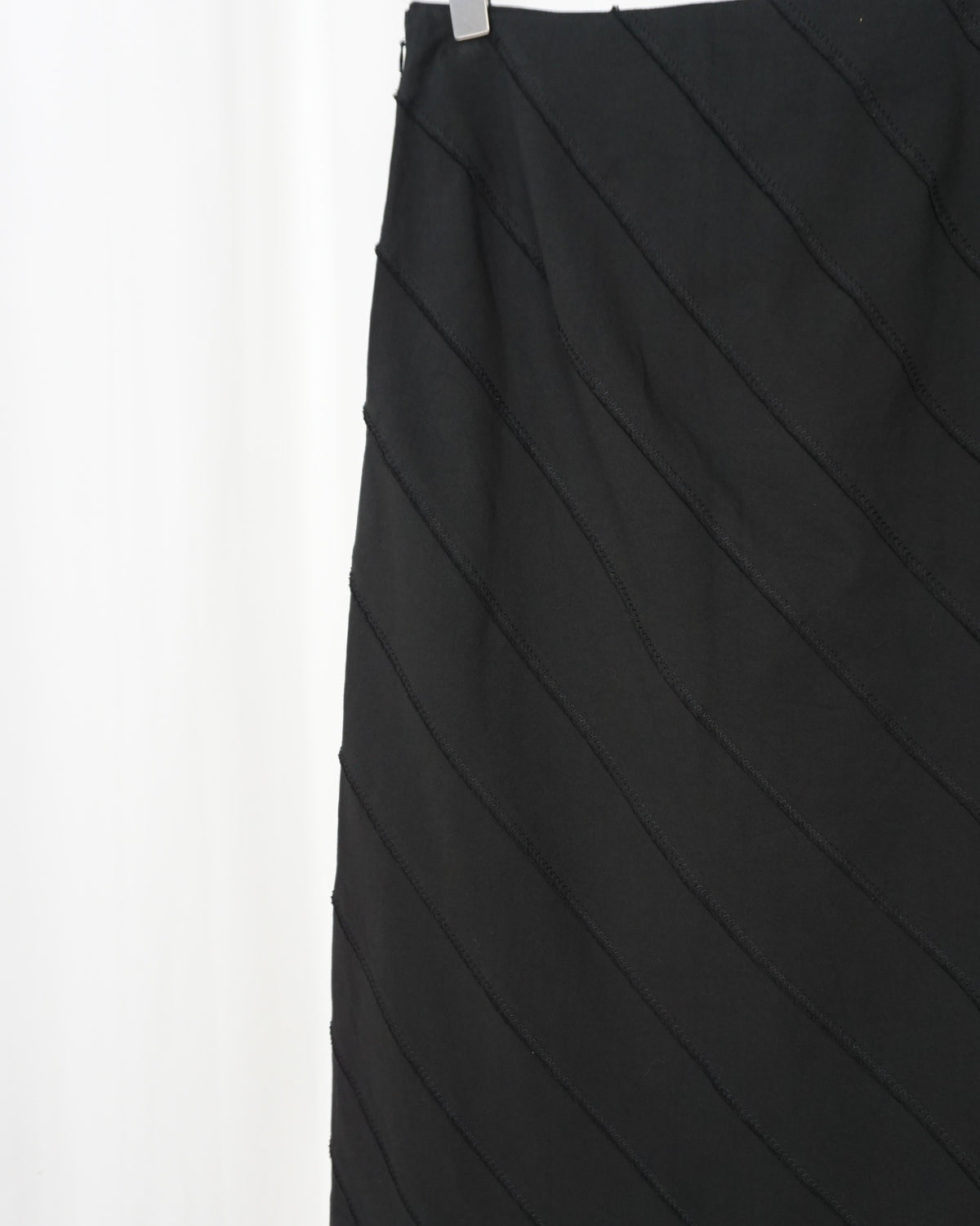 YOSHIE INABA Zig Zag Stitch Black Skirt c.Late 90s