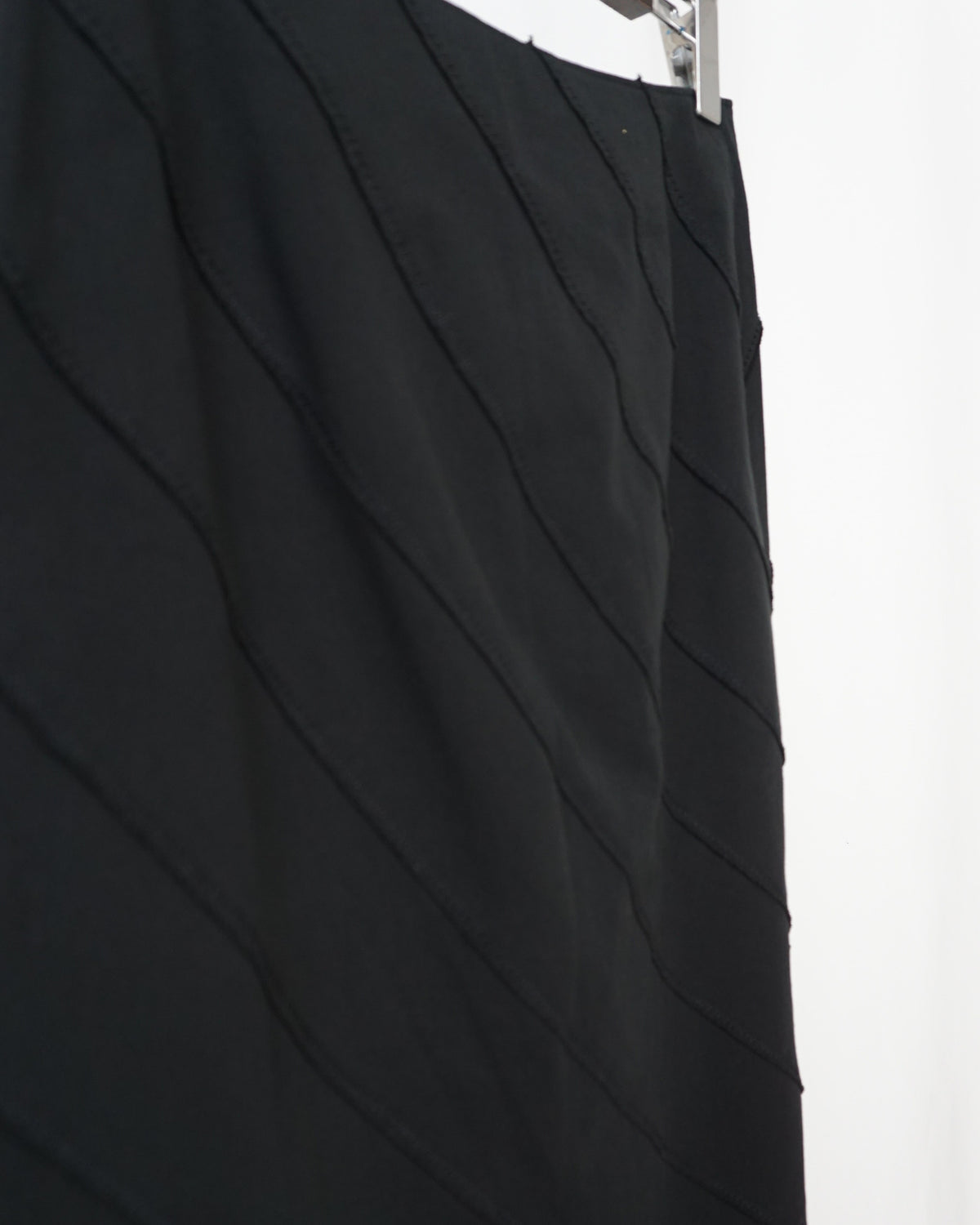 YOSHIE INABA Zig Zag Stitch Black Skirt c.Late 90s