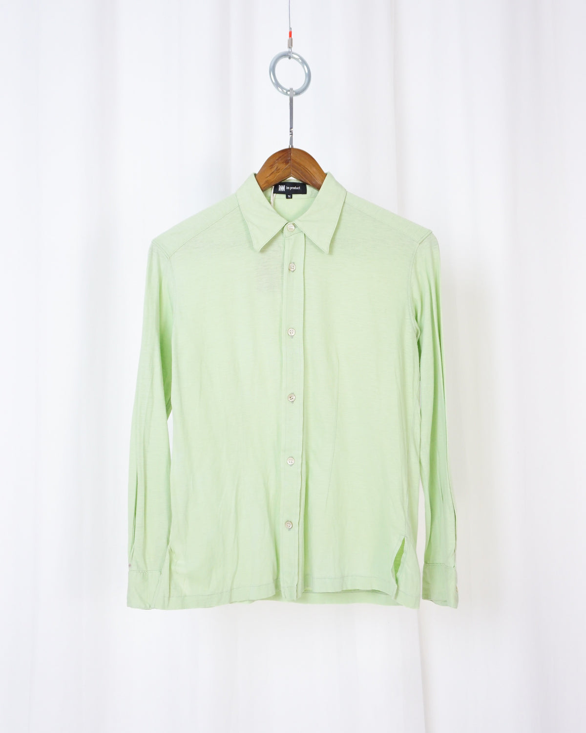 IM PRODUCT Light Green Cotton-Linen Shirt