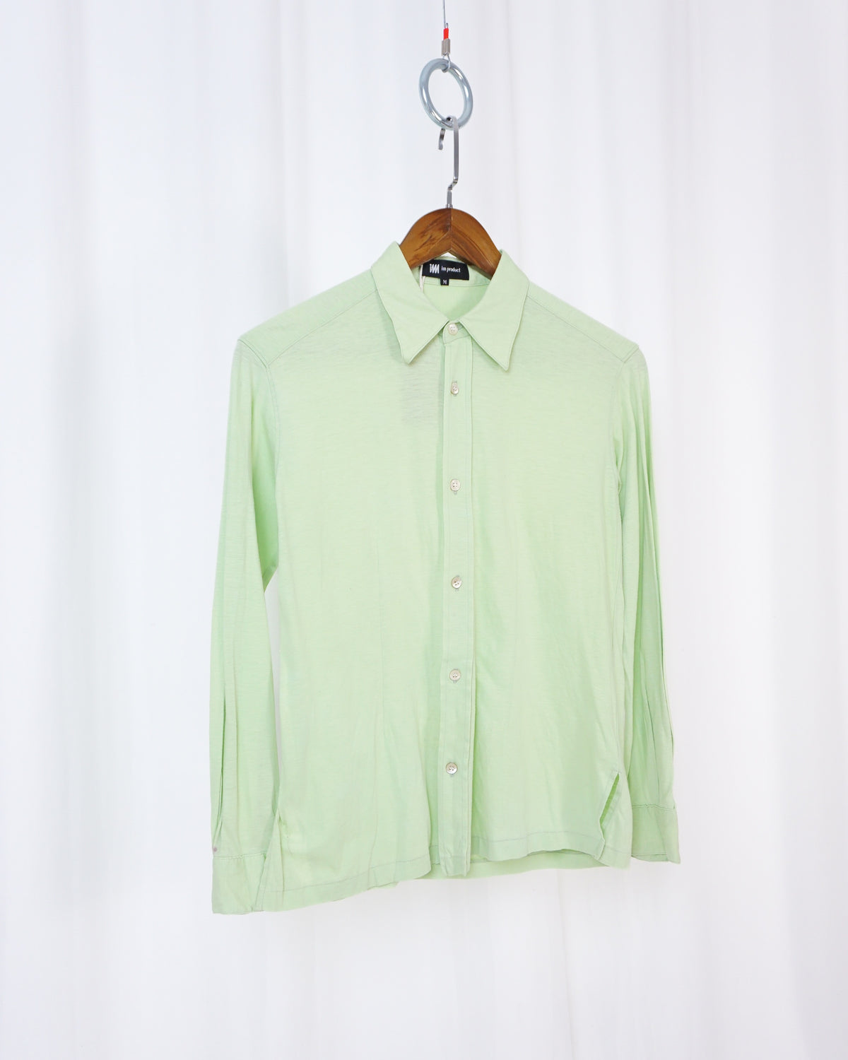 IM PRODUCT Light Green Cotton-Linen Shirt - alternate view